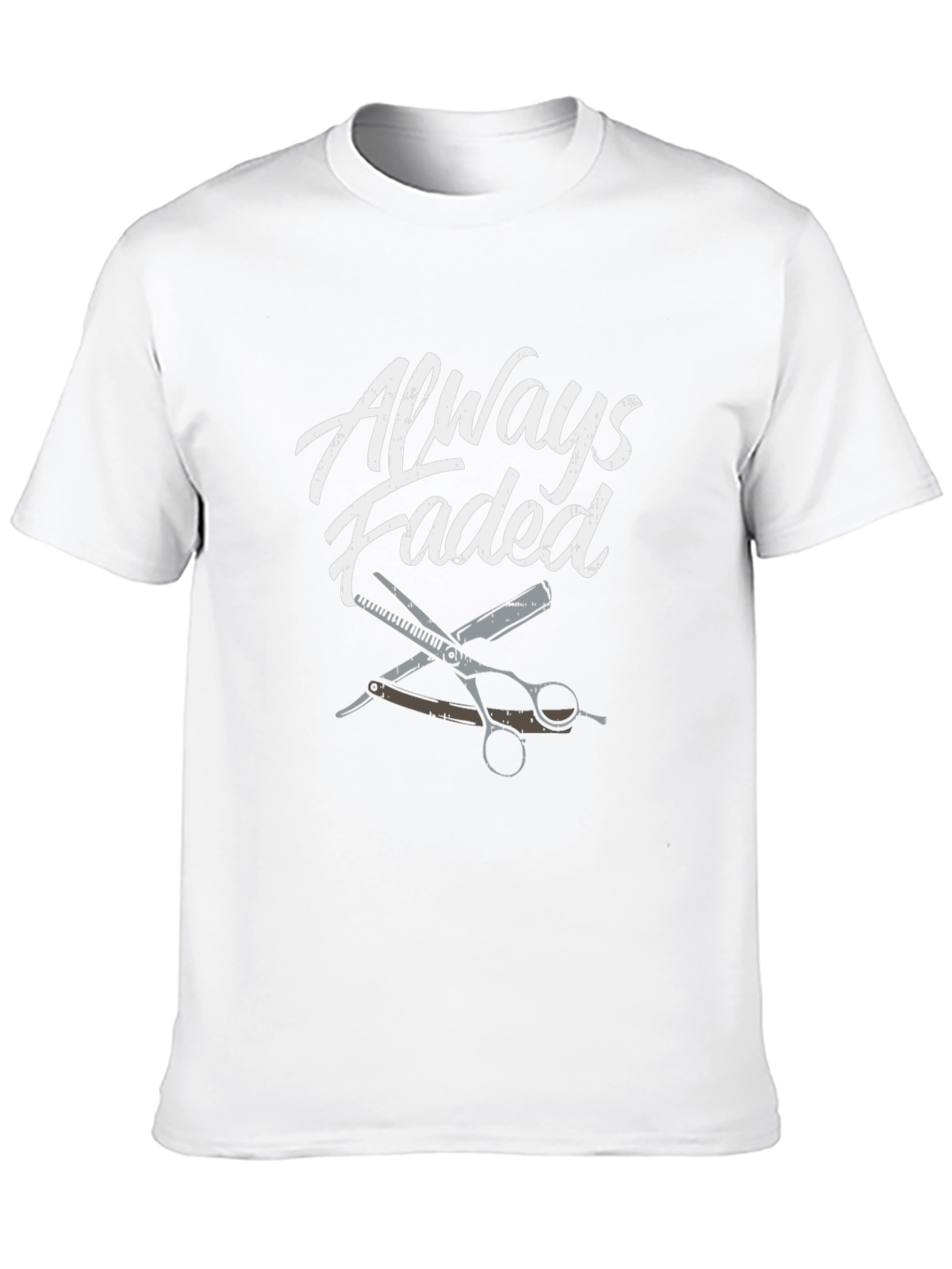 Black Always Faded Barber Graphic T-Shirt view 10