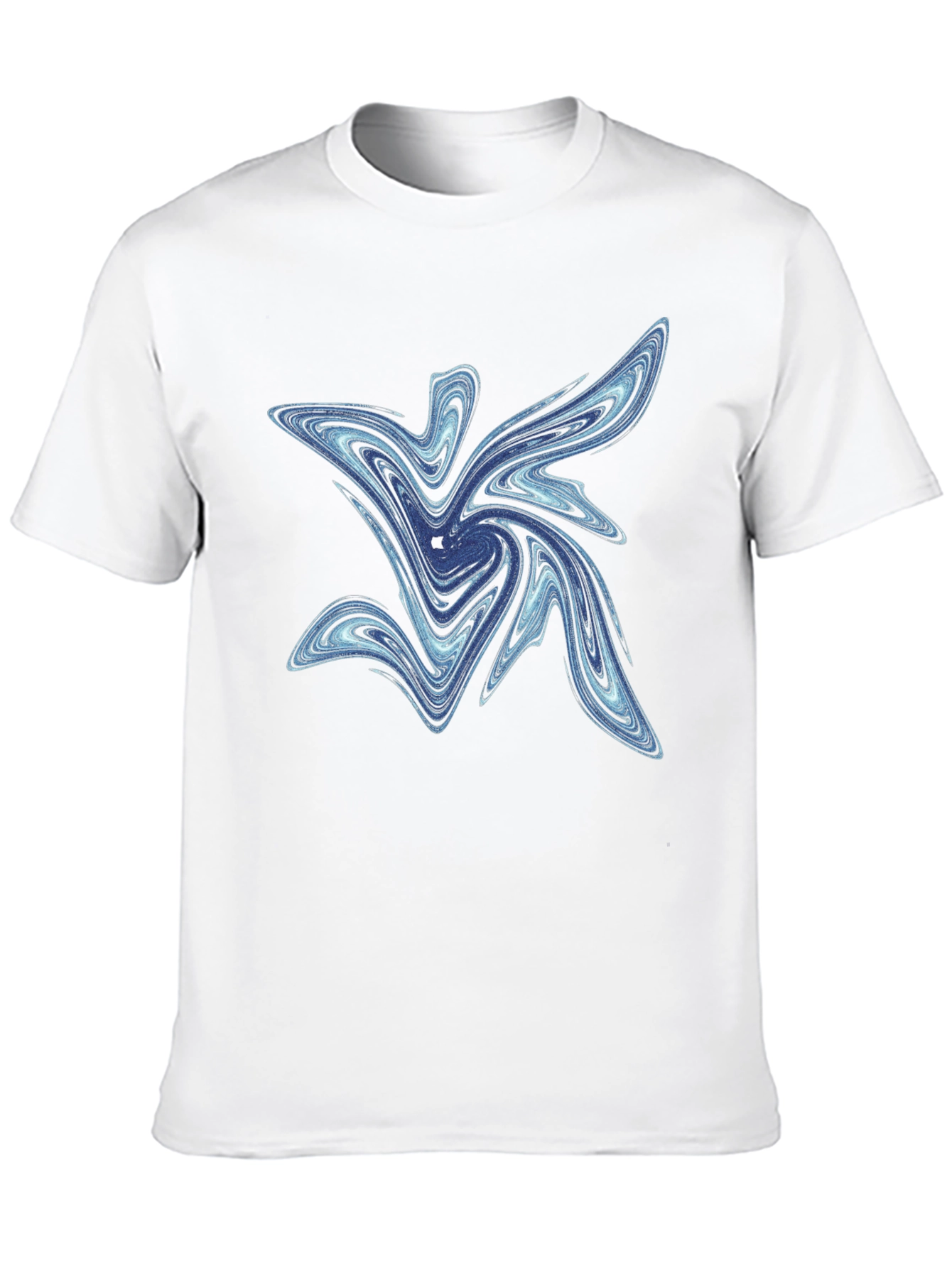 Abstract Swirl Graphic Tee - Men's Black T-Shirt - 10