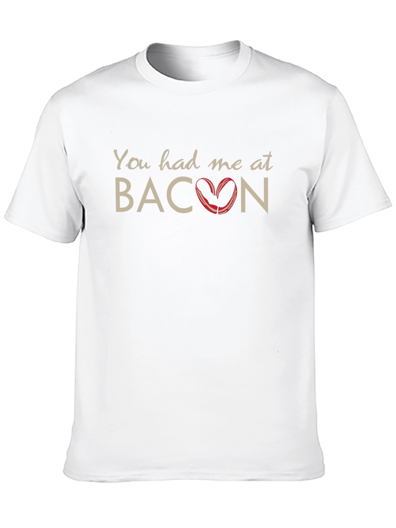 Black Bacon Lover's Graphic Tee - "You Had Me at Bacon" T-Shirt view 10