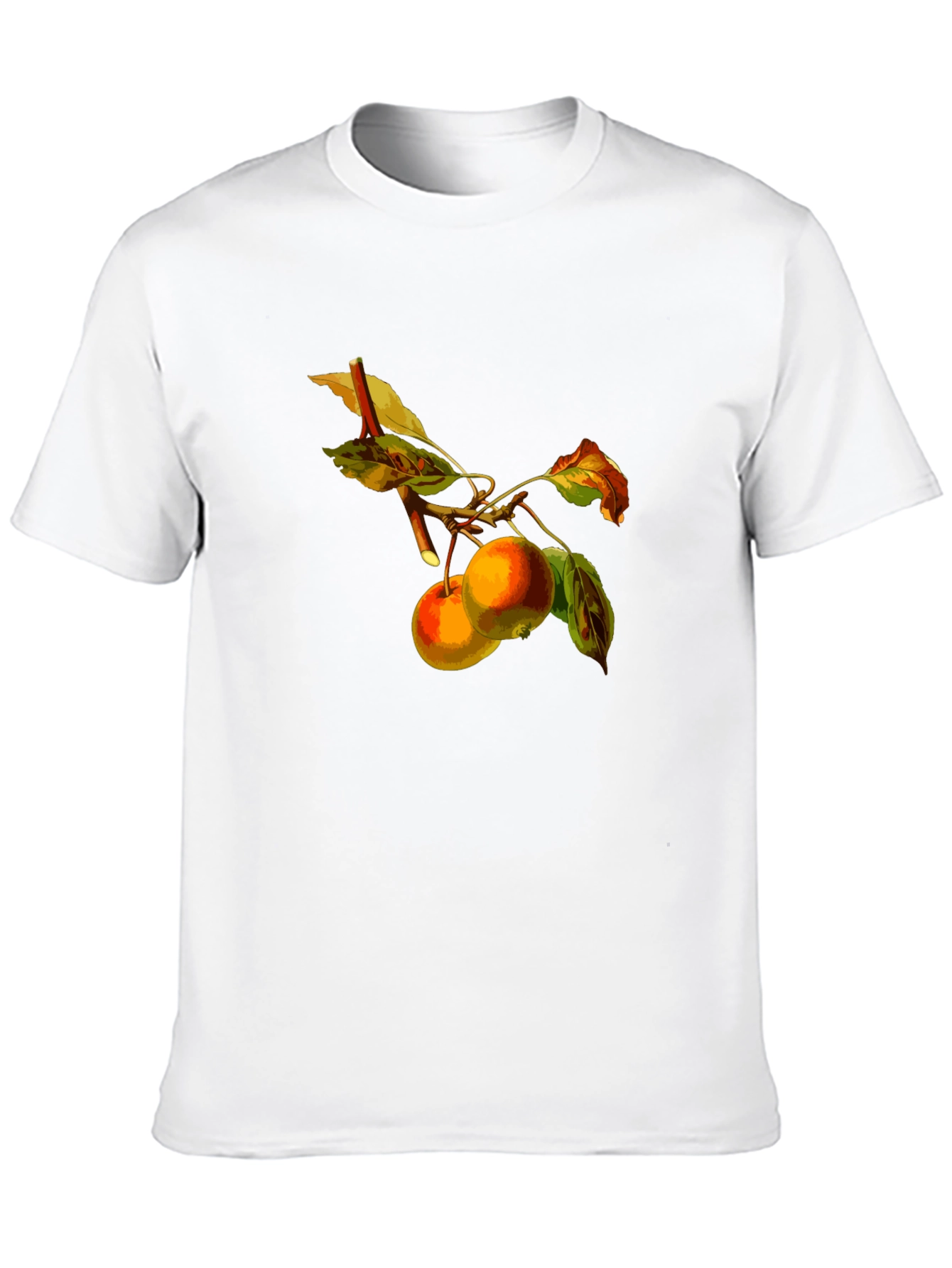 Black Apples on Branch Black T-Shirt view 10