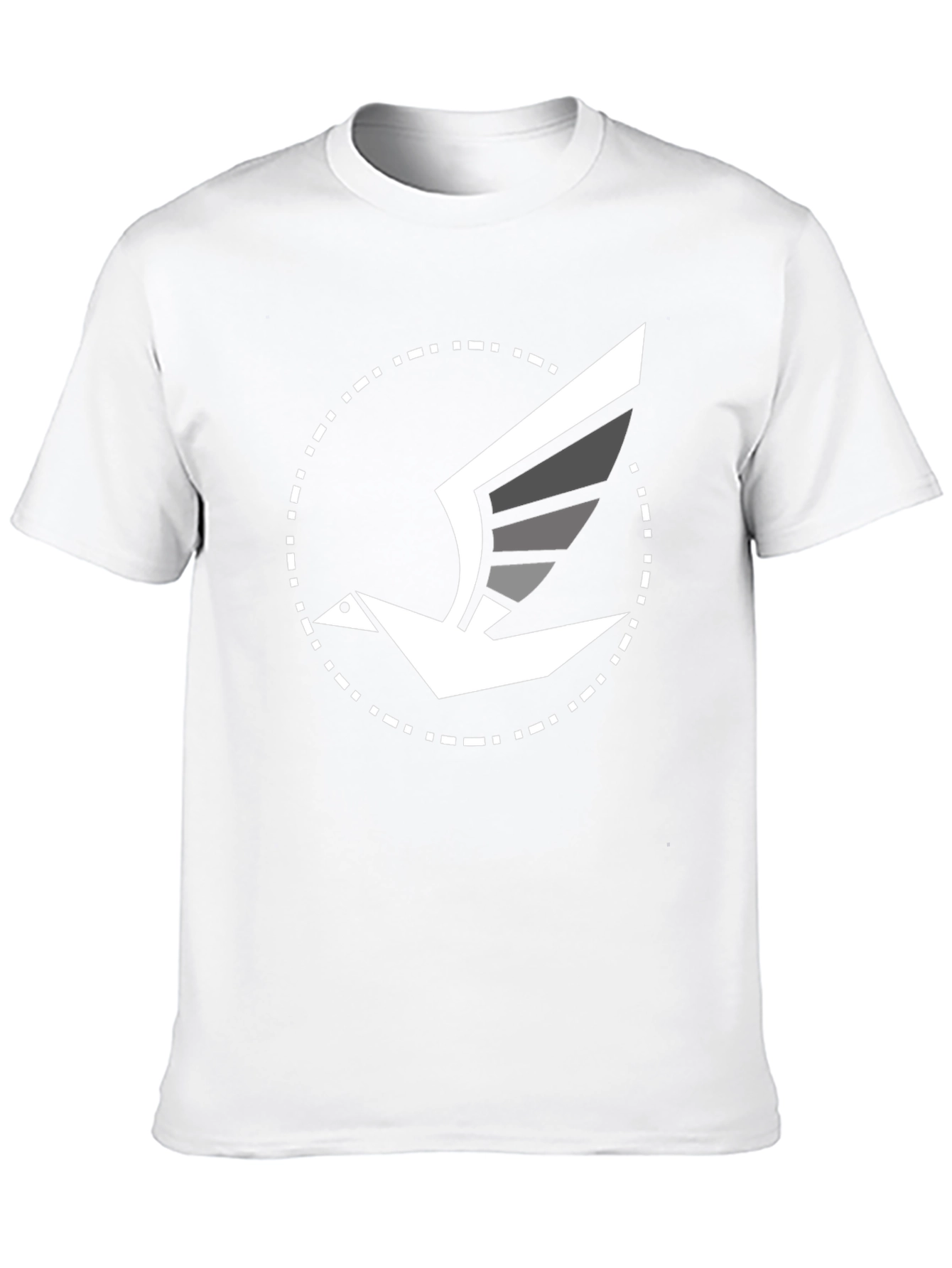 Black Modern Bird Graphic Tee - Black Cotton Blend view 10