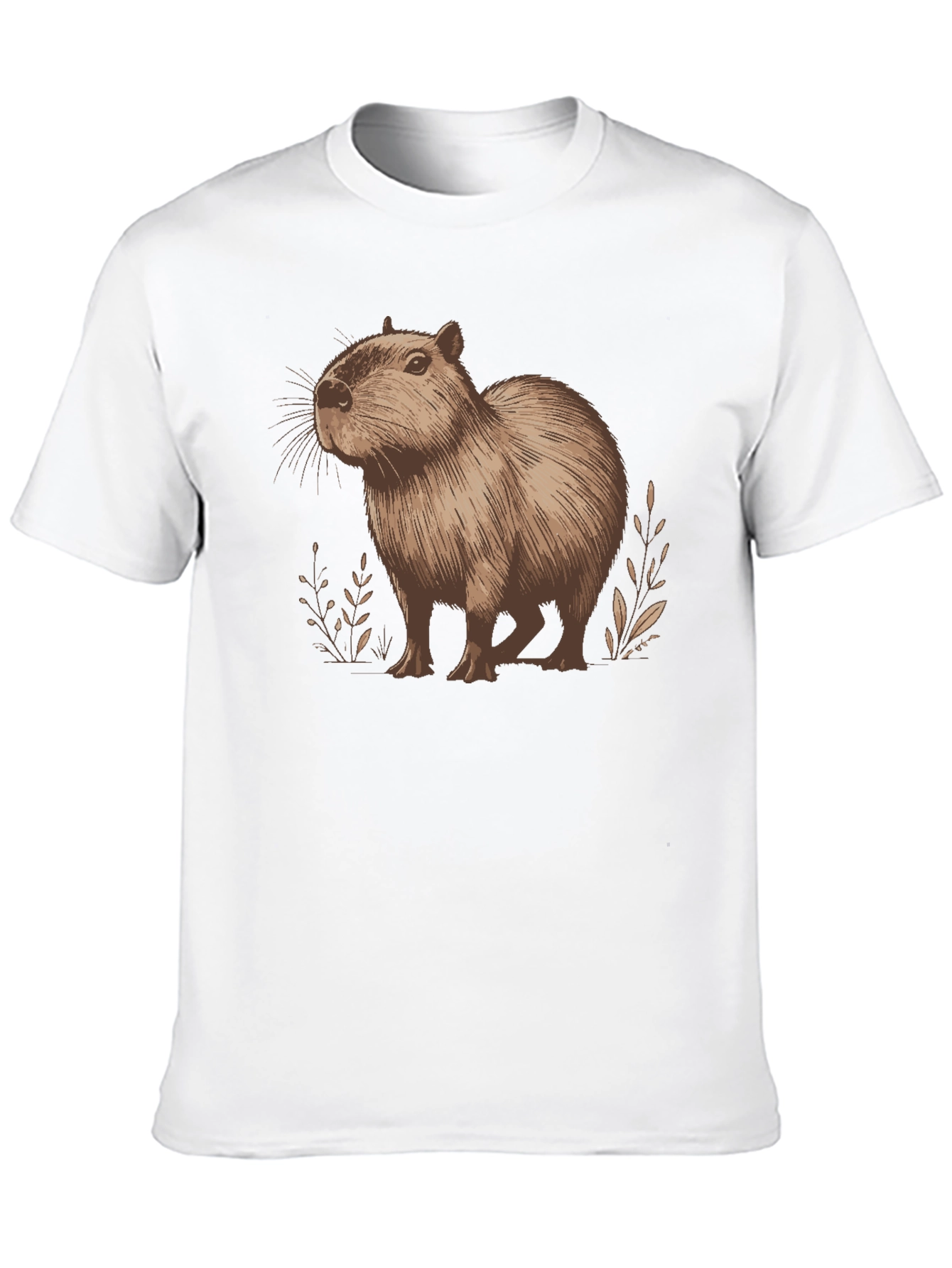 Black Capybara Graphic Tee - Unisex Cotton Shirt view 10