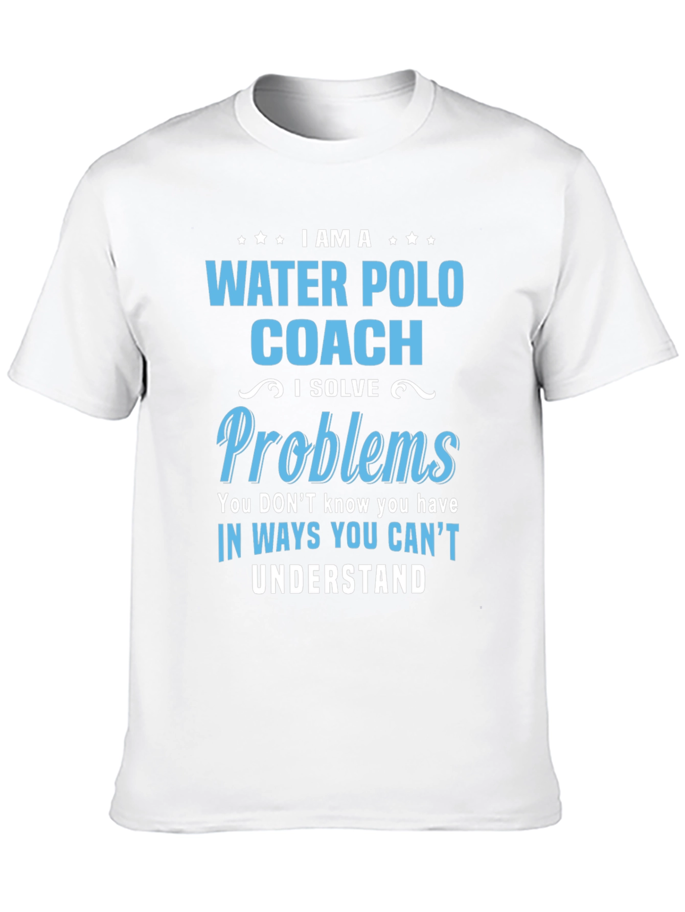 Black Water Polo Coach T-Shirt - I Solve Problems view 10