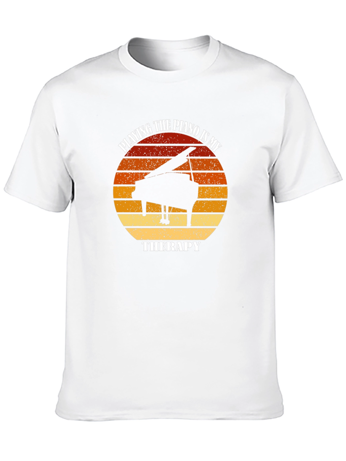 Black Piano Therapy T-Shirt - Musician's Comfort view 10