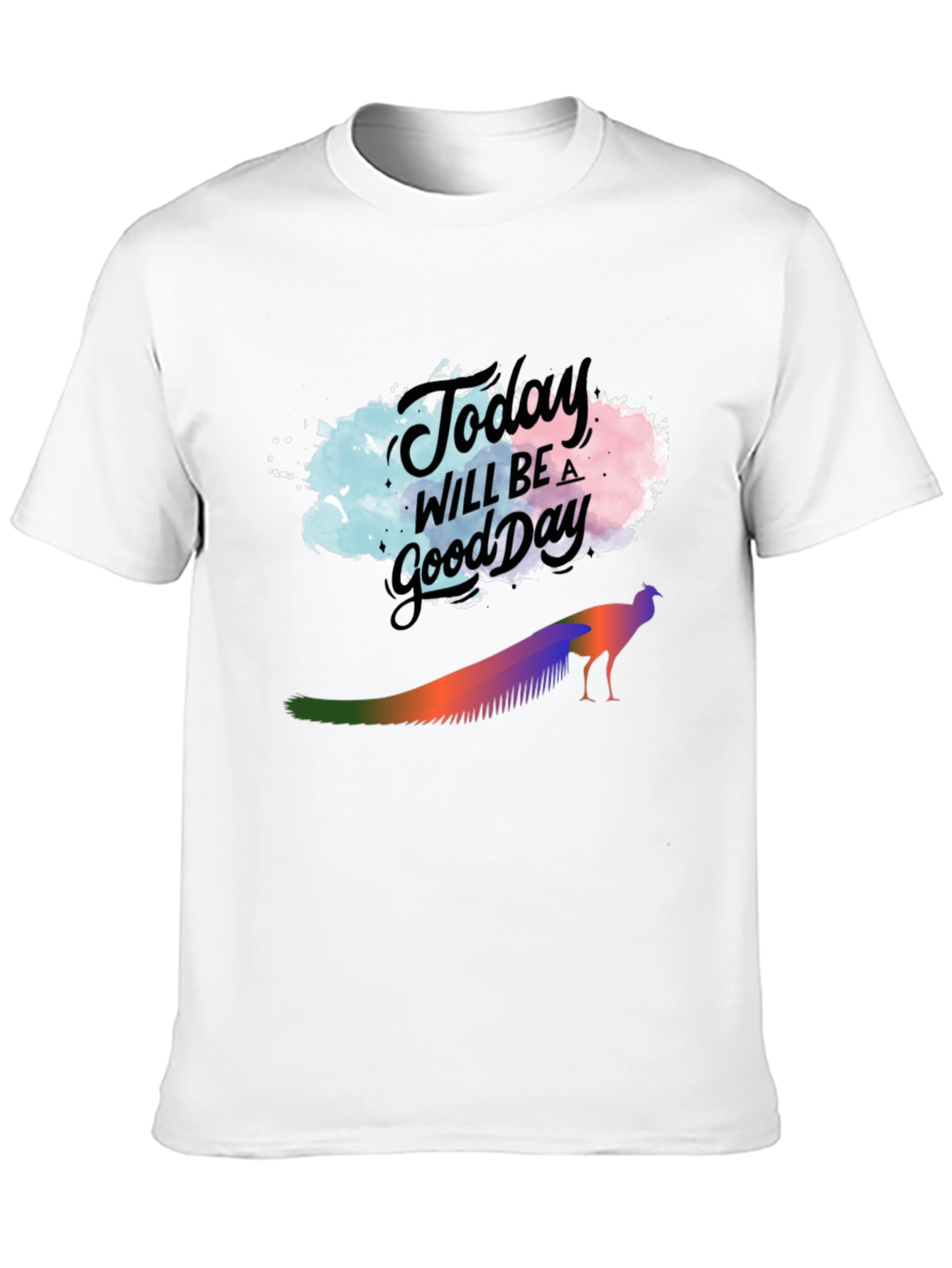 Black Today Will Be a Good Day Graphic Tee view 10