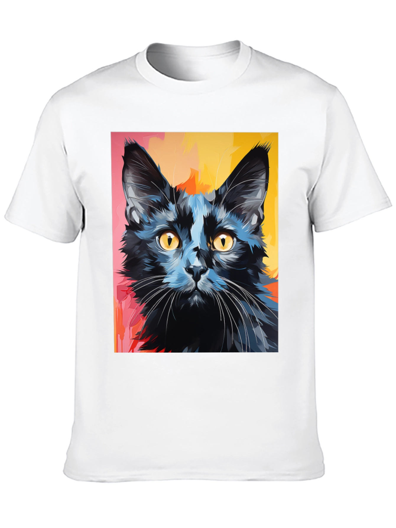 Black Black Cat Graphic Tee - Stylish Men's T-Shirt view 10