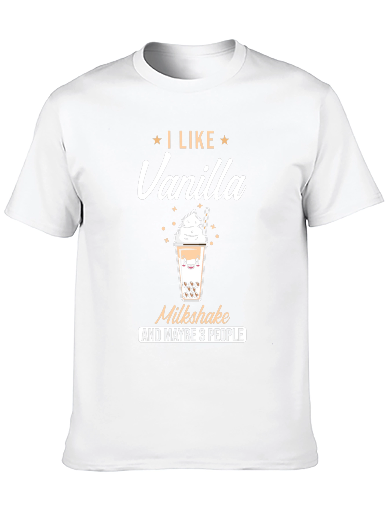 Black I Like Vanilla Milkshake T-Shirt view 10