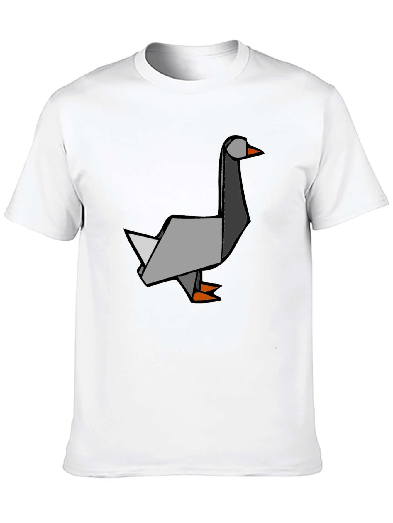 Black Origami Goose Graphic Tee - Unique Style view 10