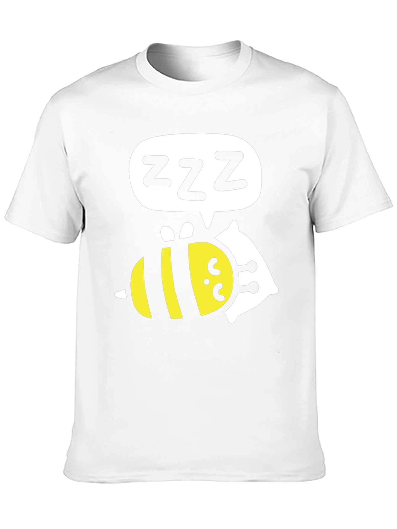 Black Sleeping Bee T-Shirt - Funny Cartoon Graphic Tee view 10