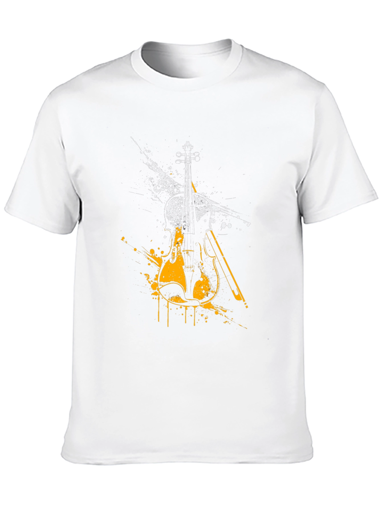 Black Abstract Violin Graphic Tee - Black view 10