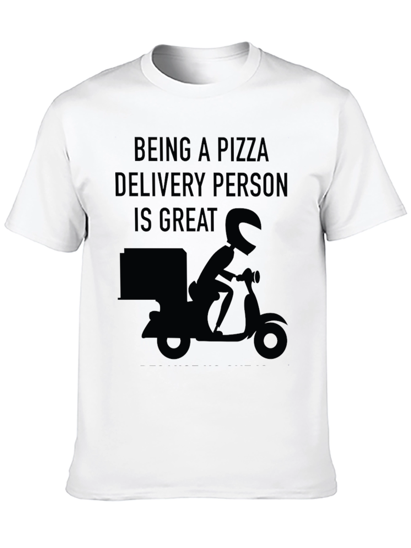 Black Pizza Delivery T-Shirt - Great Food Service Apparel view 10