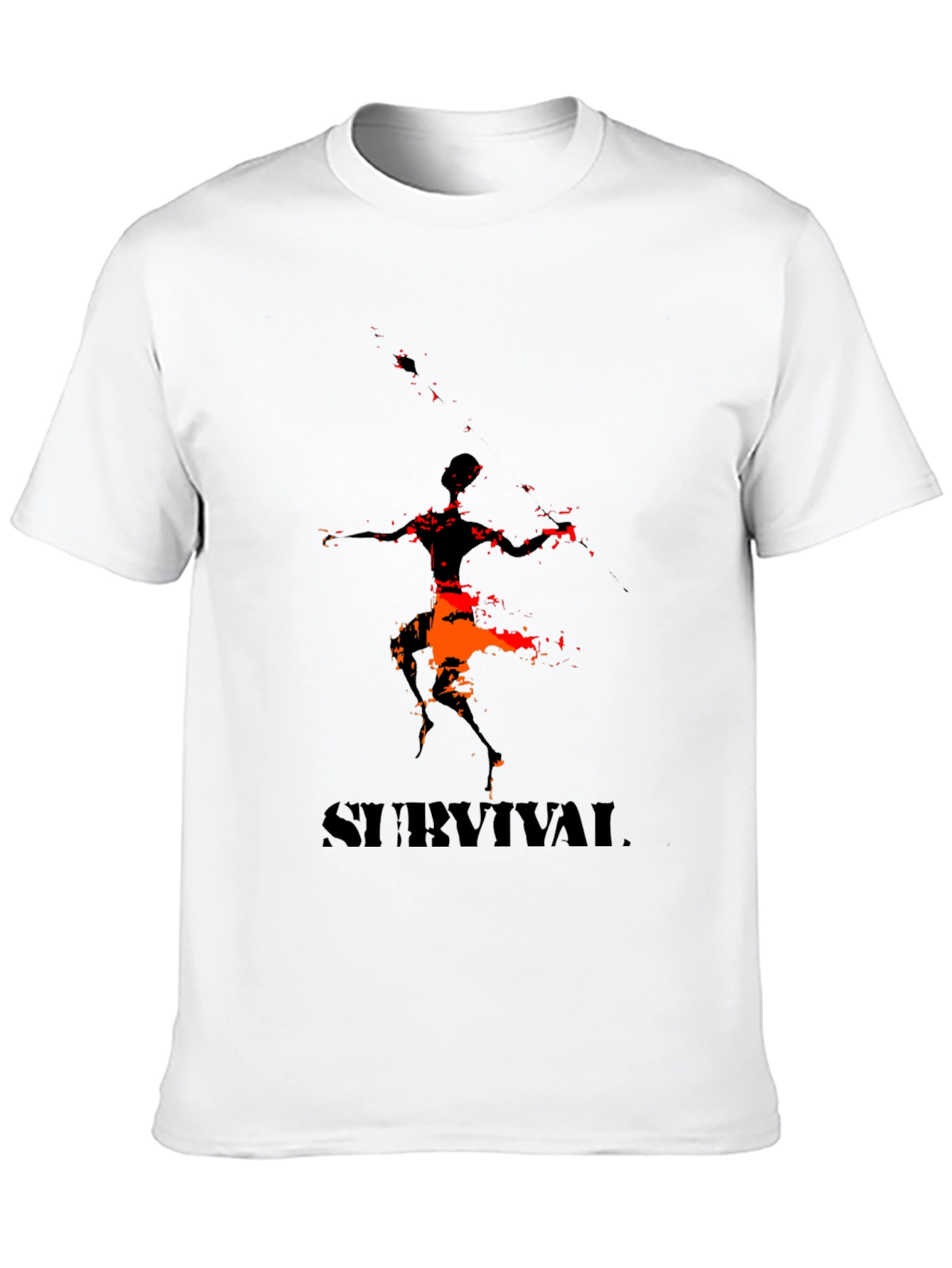 Black Survival Graphic Tee - Men's Black T-Shirt view 10