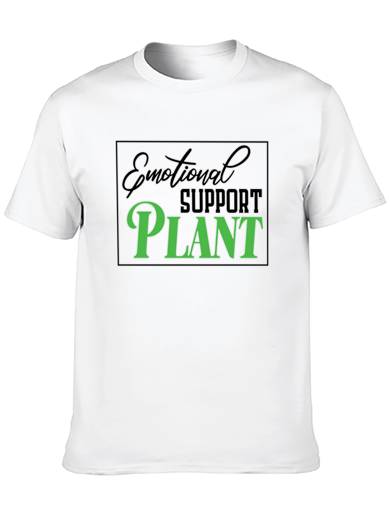 Black Emotional Support Plant Graphic T-Shirt view 10