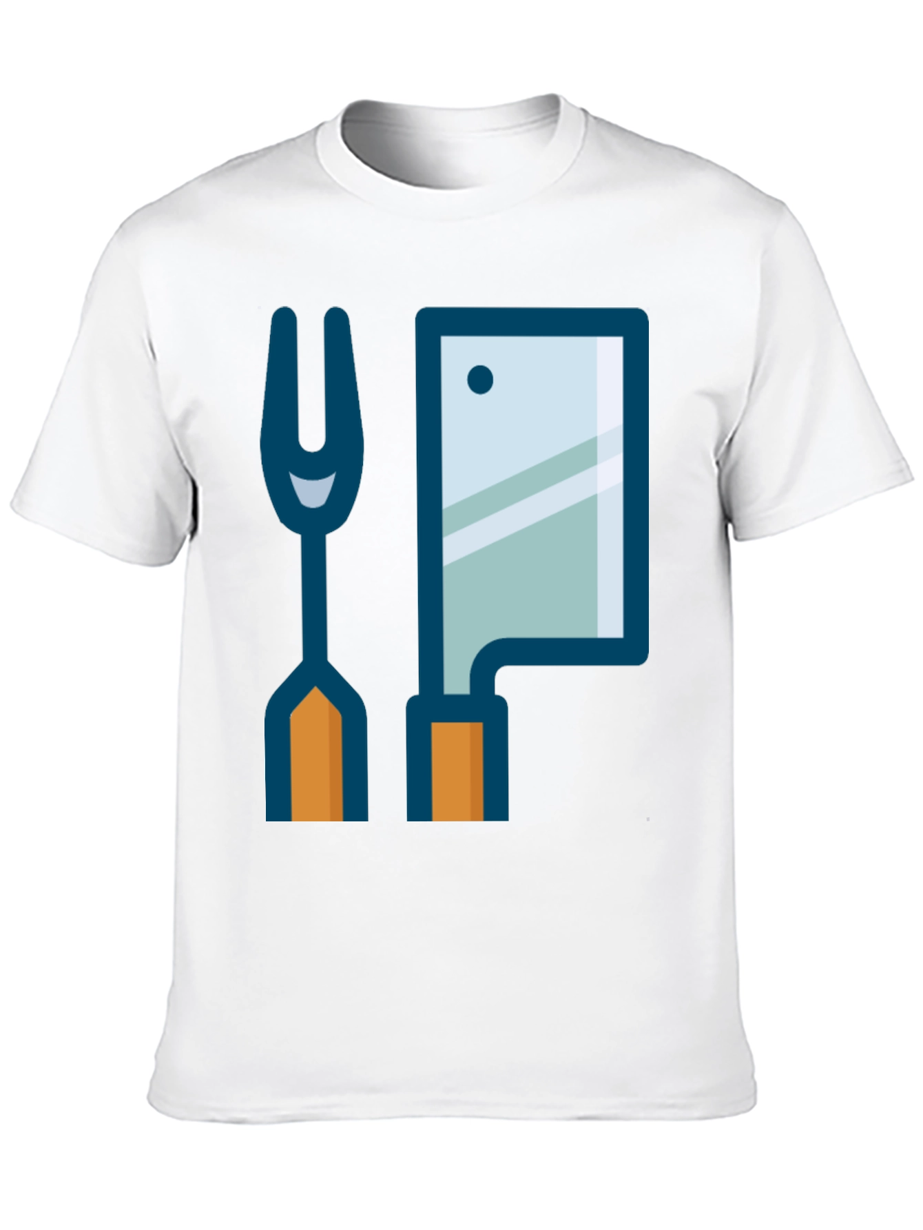 Black Butcher Fork & Cleaver Graphic Tee - Black view 10