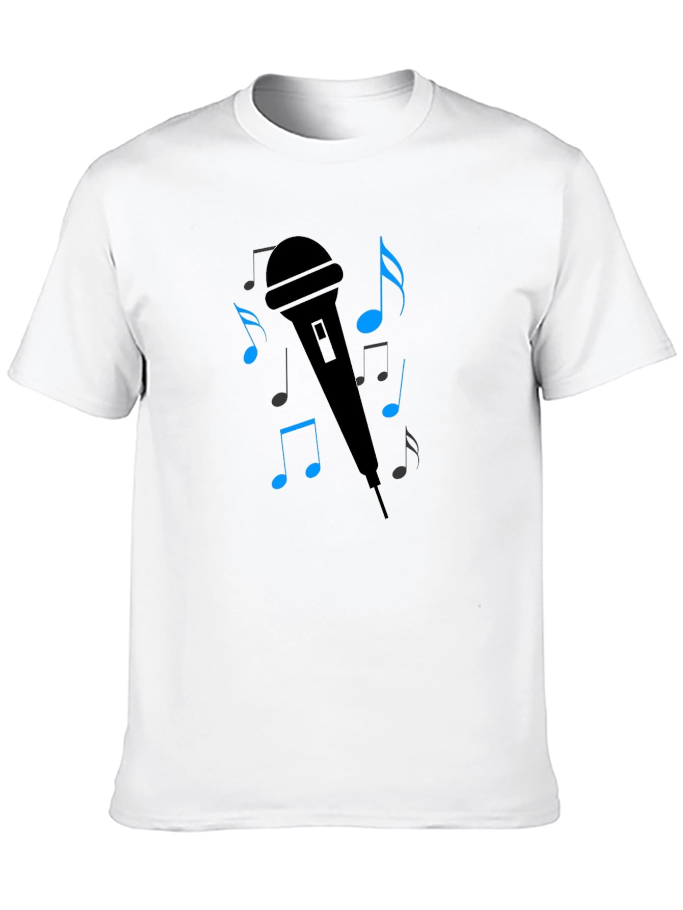 Black Singer's Mic Graphic Tee - Black T-Shirt view 10