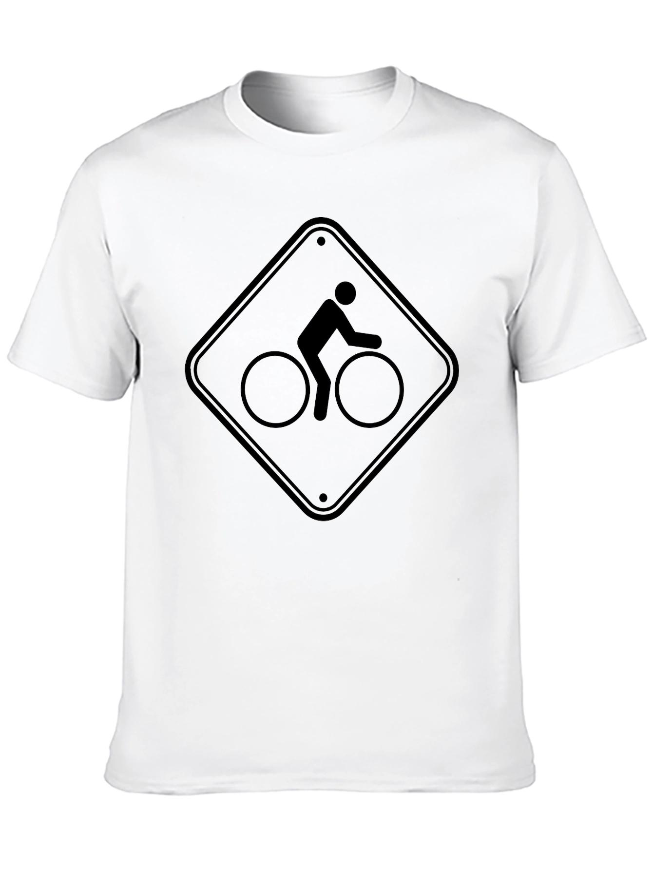 Black Bicycle Sign Graphic Tee - Black Cotton Comfort view 10