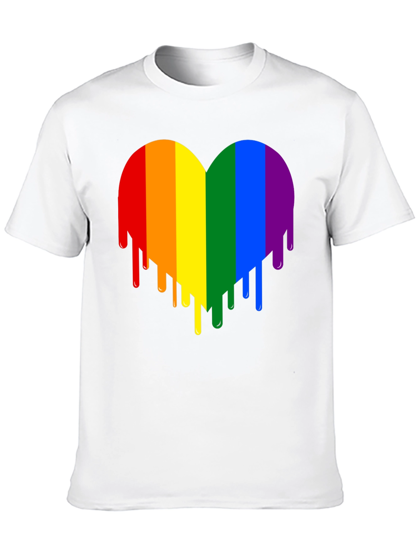 Black Rainbow Heart Drip Graphic Tee view 10