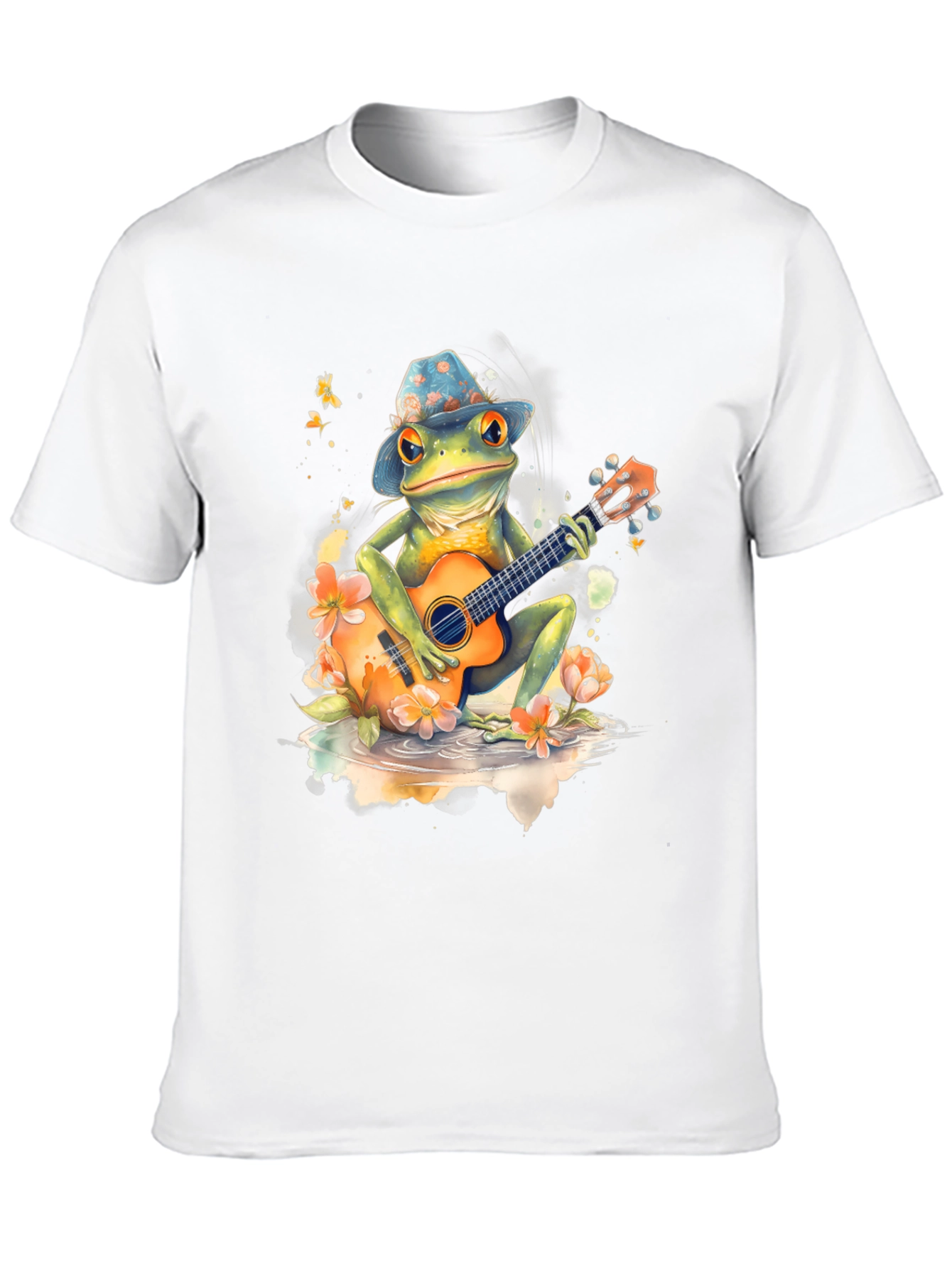 Black Frog Guitarist Graphic Tee - Musical Amphibian Style view 10