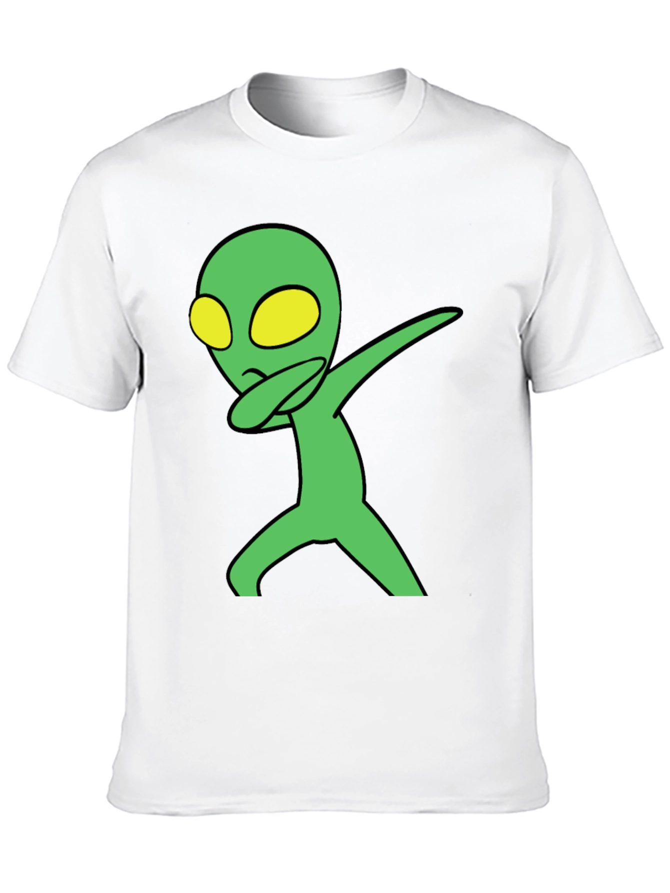 Black Alien Dab Graphic T-Shirt - Black Cotton Blend view 10