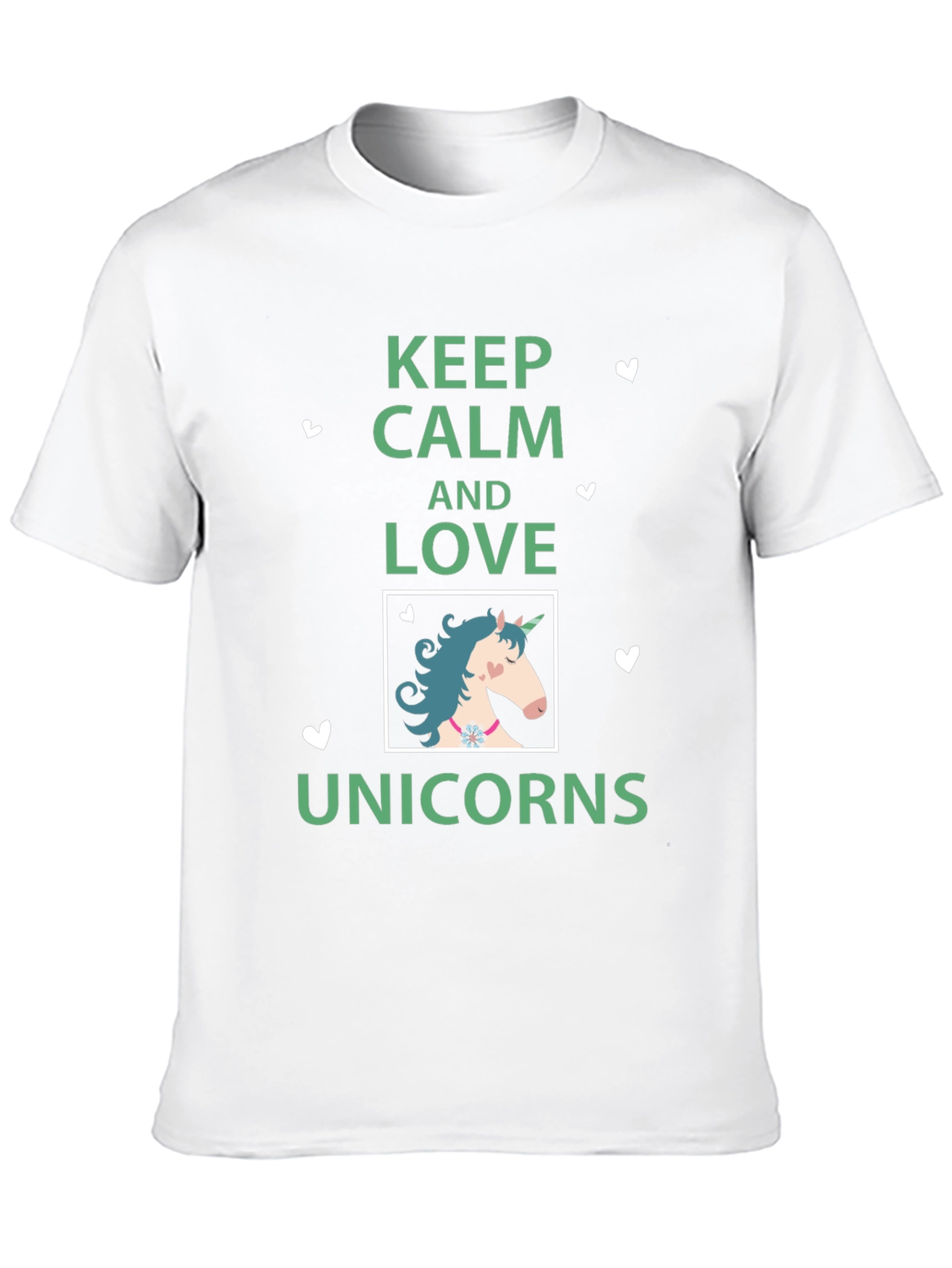 Black Keep Calm & Love Unicorns Graphic T-Shirt view 10