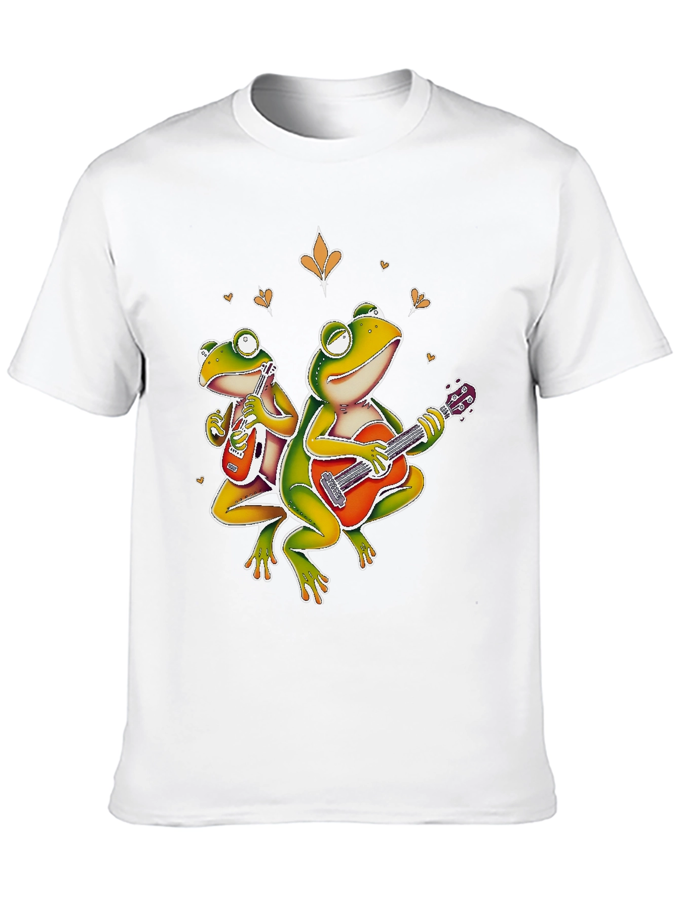 Black Frog Band Graphic Tee - Guitar Playing Amphibians view 10