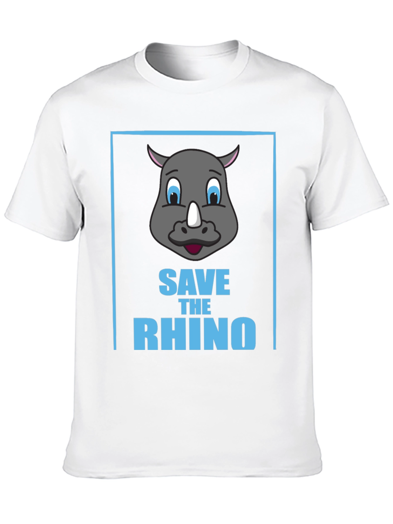 Black Save the Rhino Graphic Tee - Black Cotton T-Shirt view 10