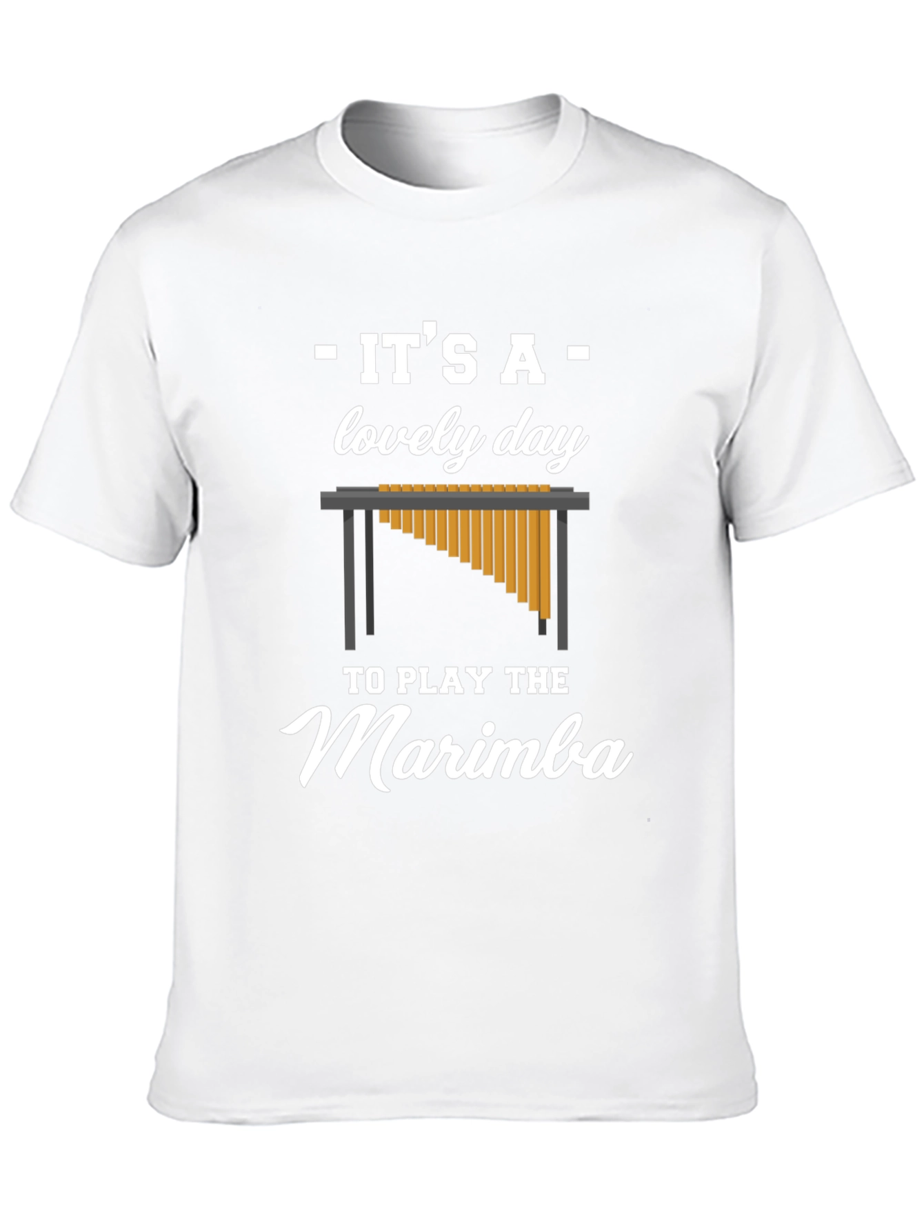 Black It's a Lovely Day to Play the Marimba T-Shirt view 10