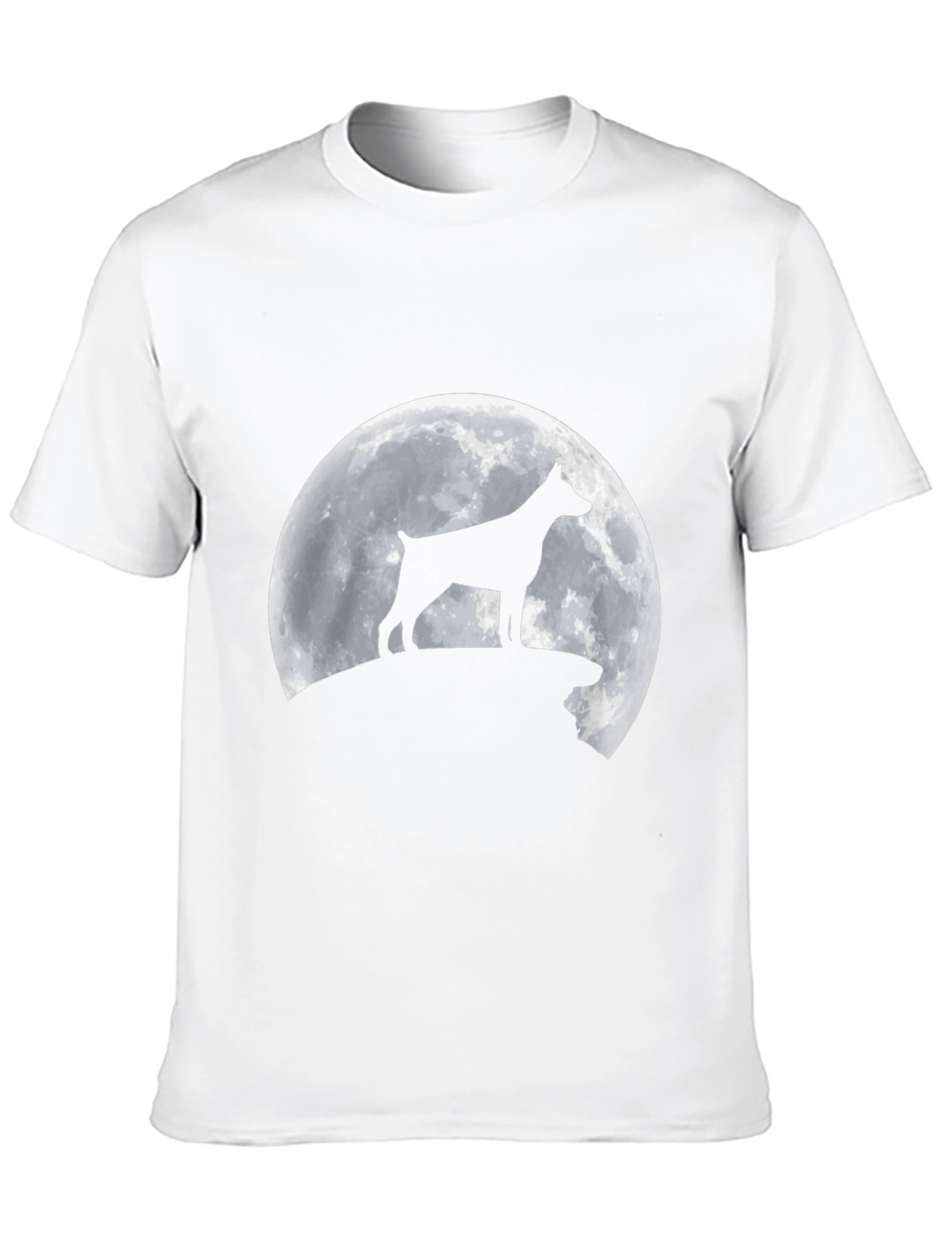 Black Dog Silhouette Moon T-Shirt view 10