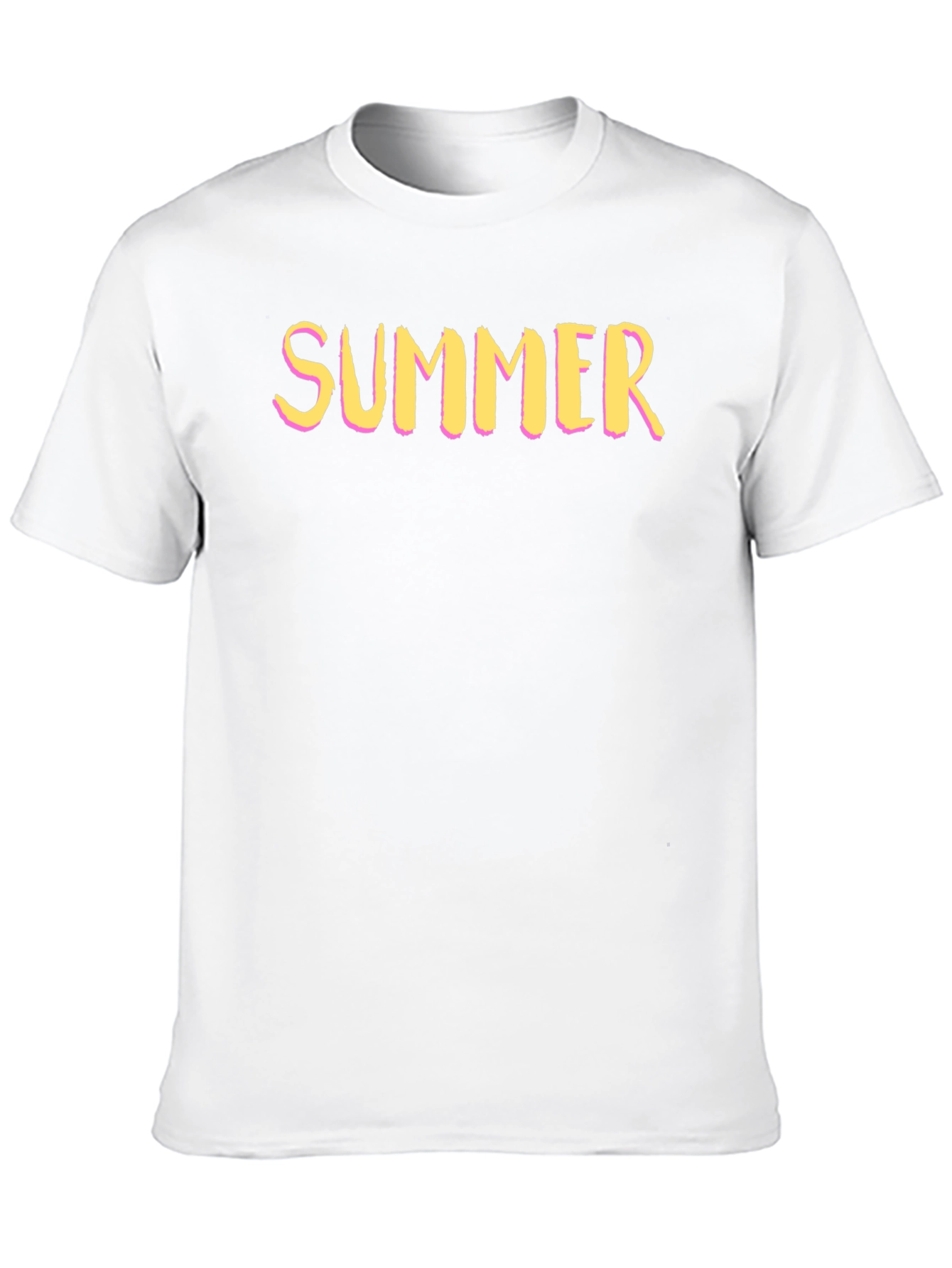 Black Summer Graphic Tee - Short Sleeve Crew Neck T-Shirt view 10