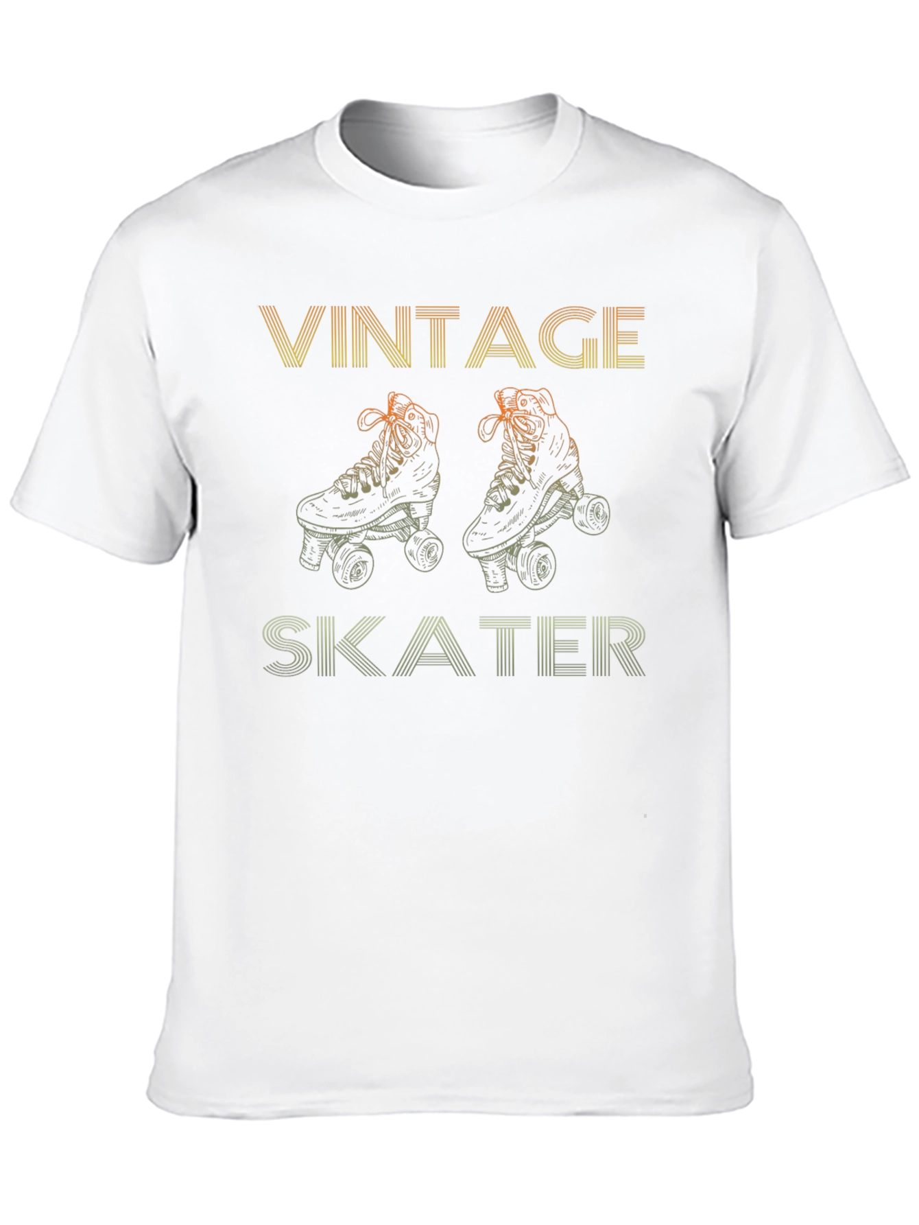 Black Vintage Skater T-Shirt - Retro Roller Skate Design view 10