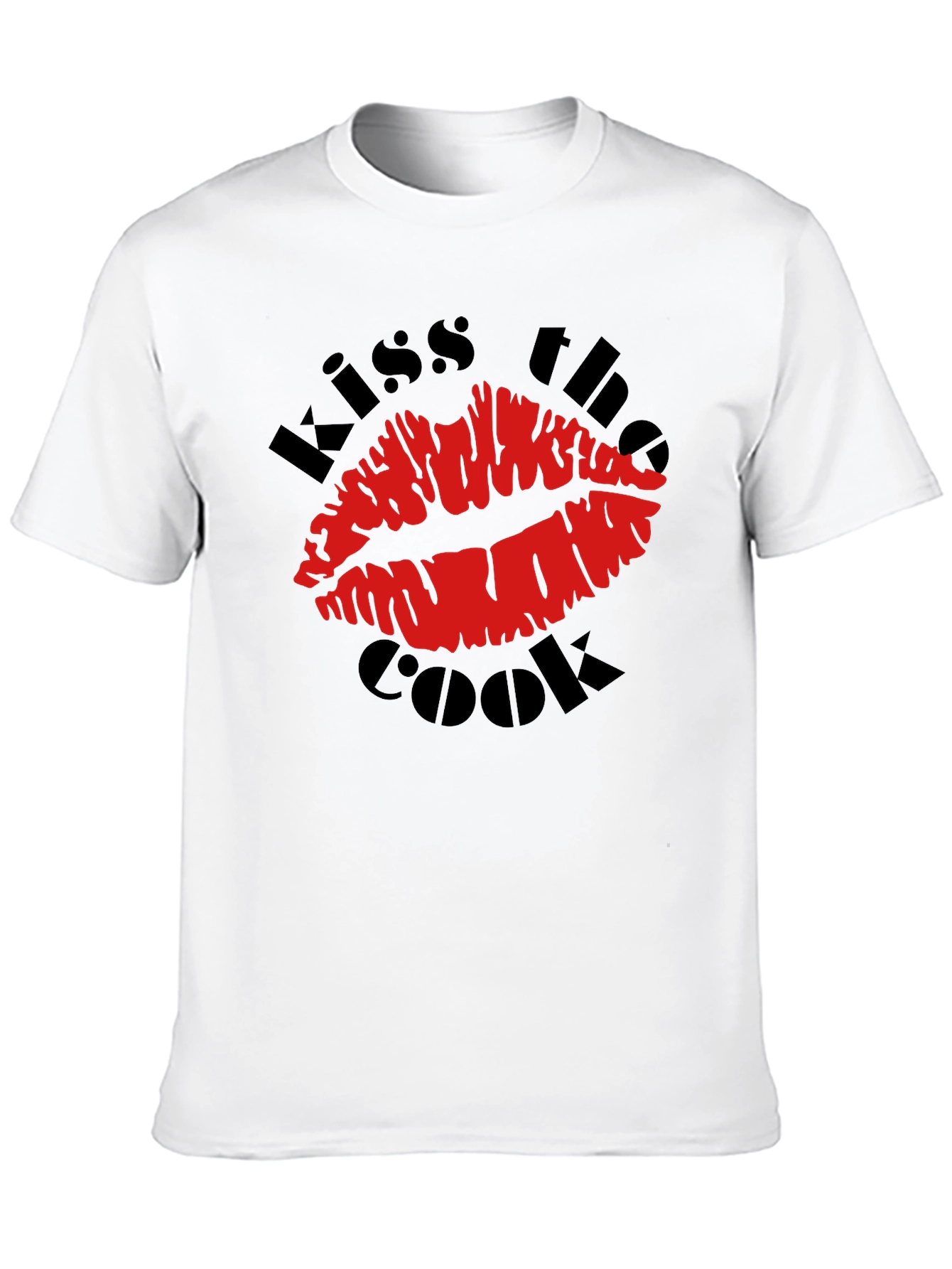 Black Kiss the Cook Graphic T-Shirt - Novelty Design view 10