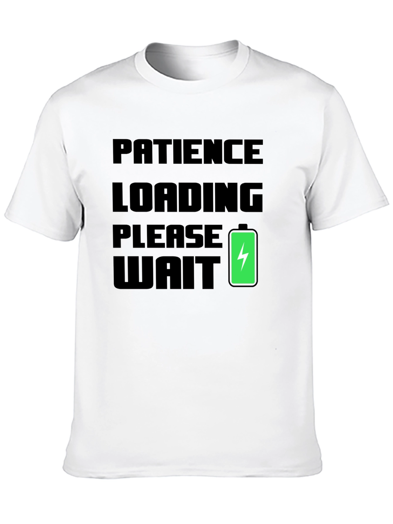 Black Patience Loading Funny Graphic Tee view 10