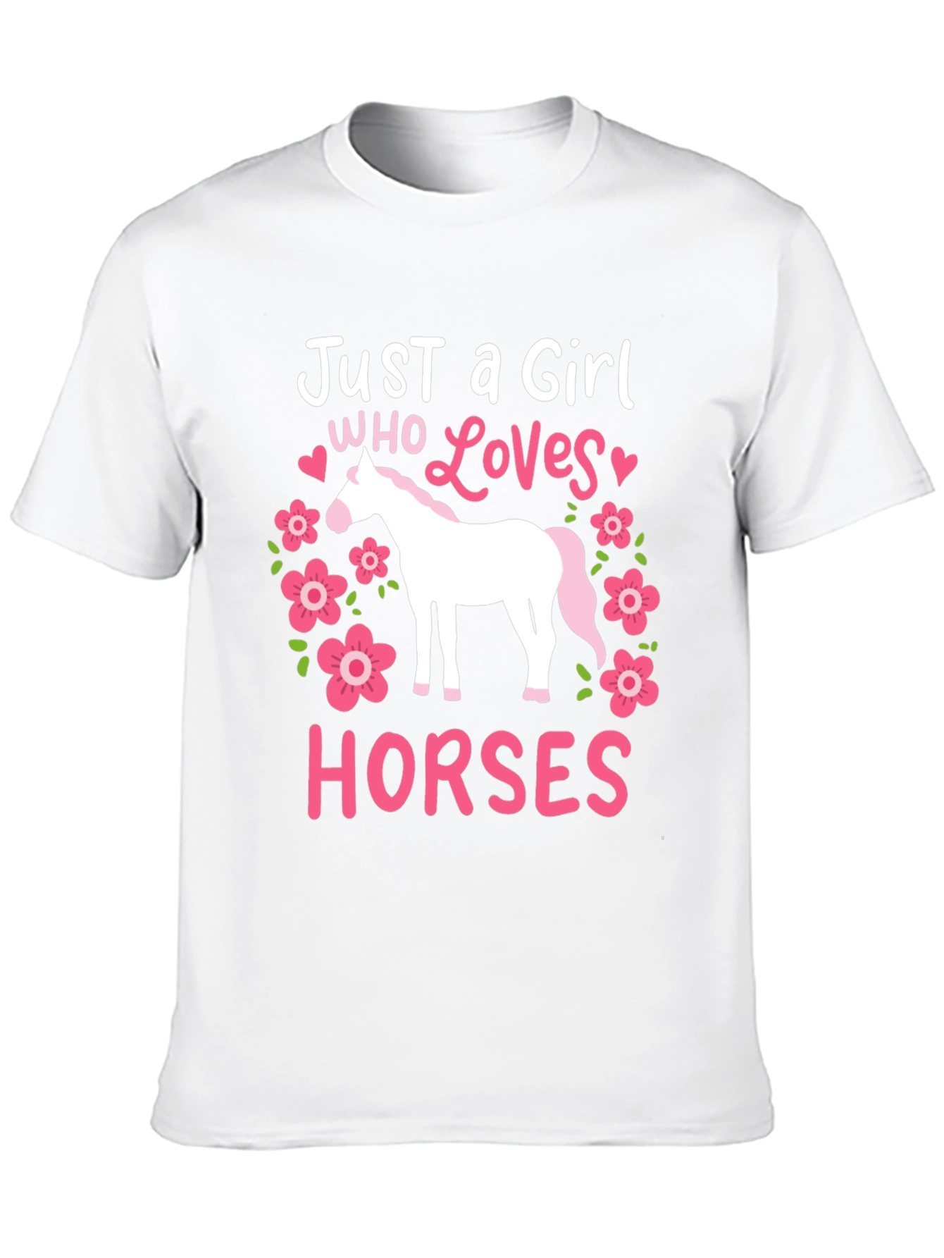 Black Just a Girl Who Loves Horses Graphic Tee view 10