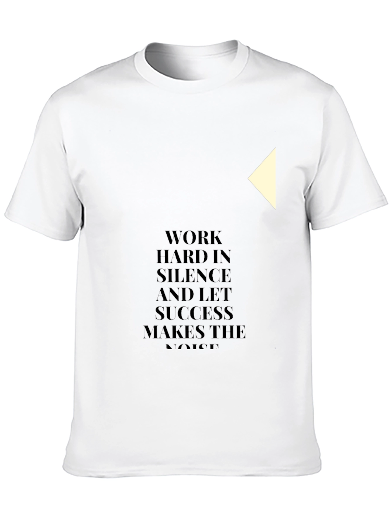Black Motivational Black T-Shirt - Work Hard in Silence view 10