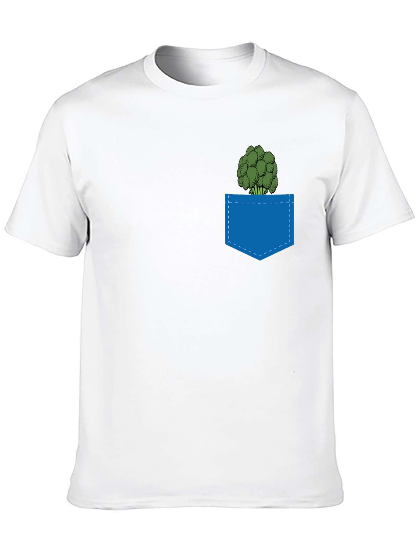 Black Broccoli Pocket T-Shirt - Quirky Graphic Tee view 10