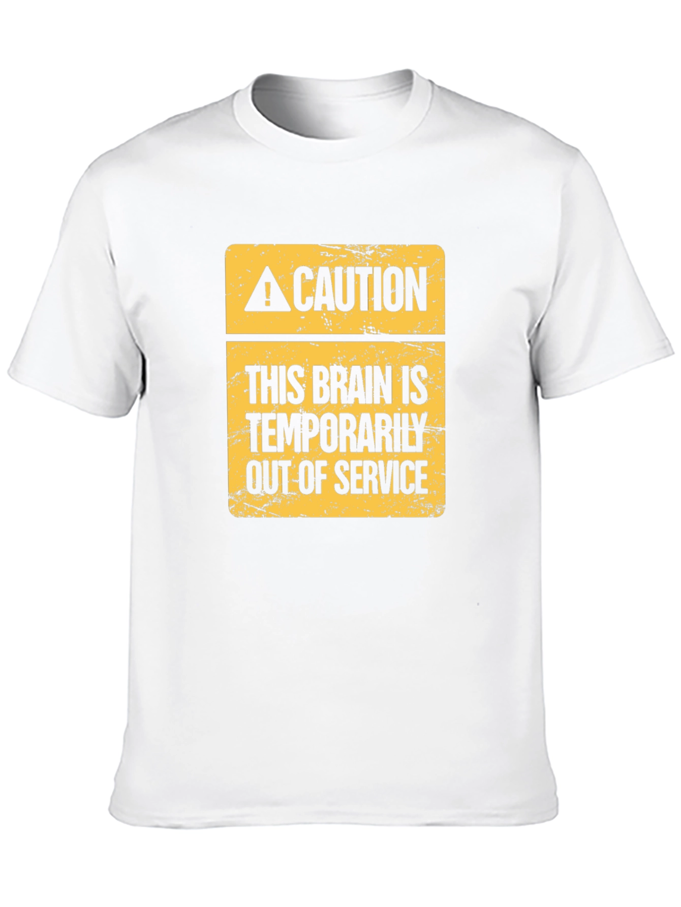 Black Caution: Brain Out of Service Funny T-Shirt view 10