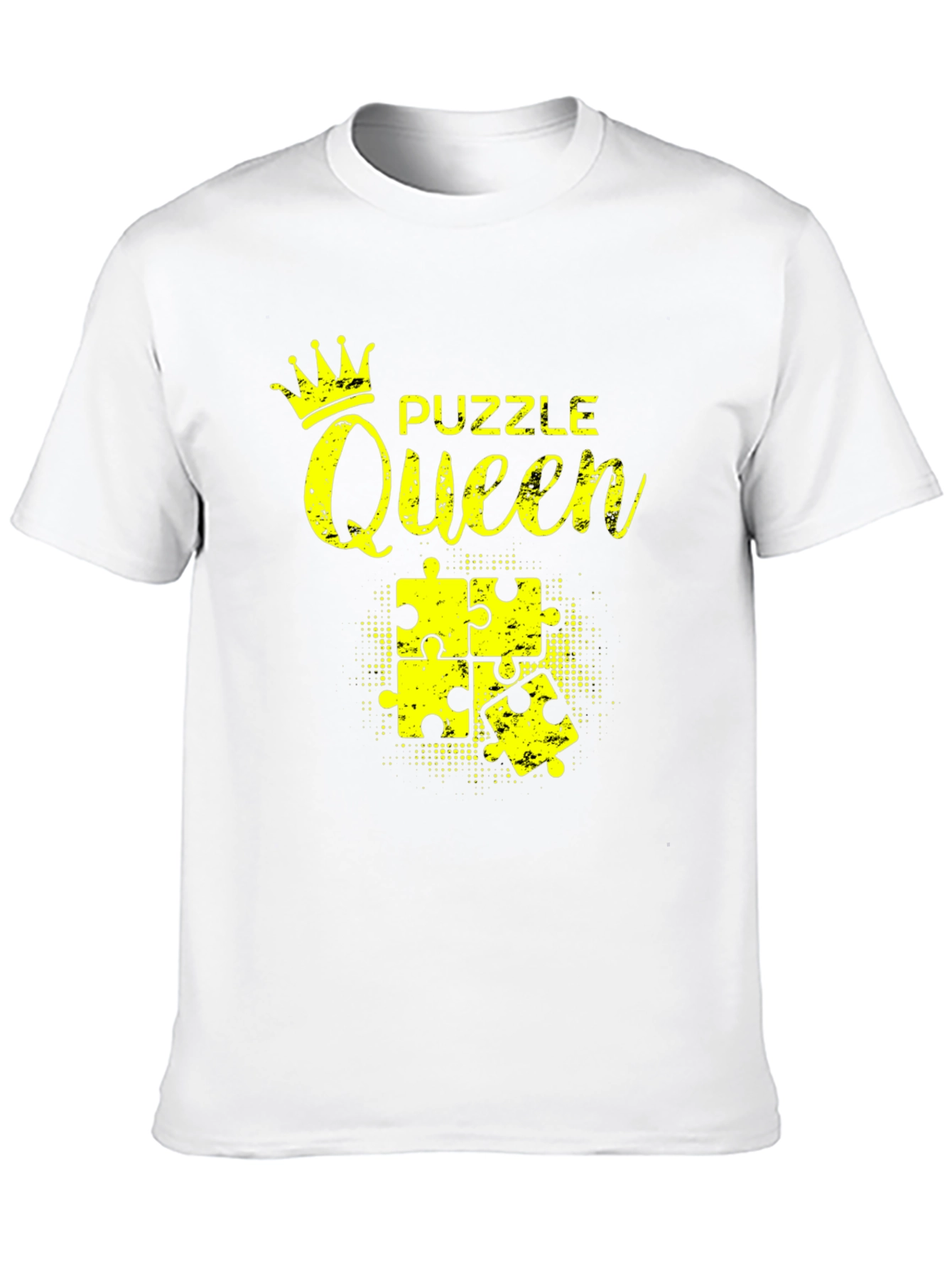 Black Puzzle Queen Black T-Shirt - Jigsaw Lover Tee view 10