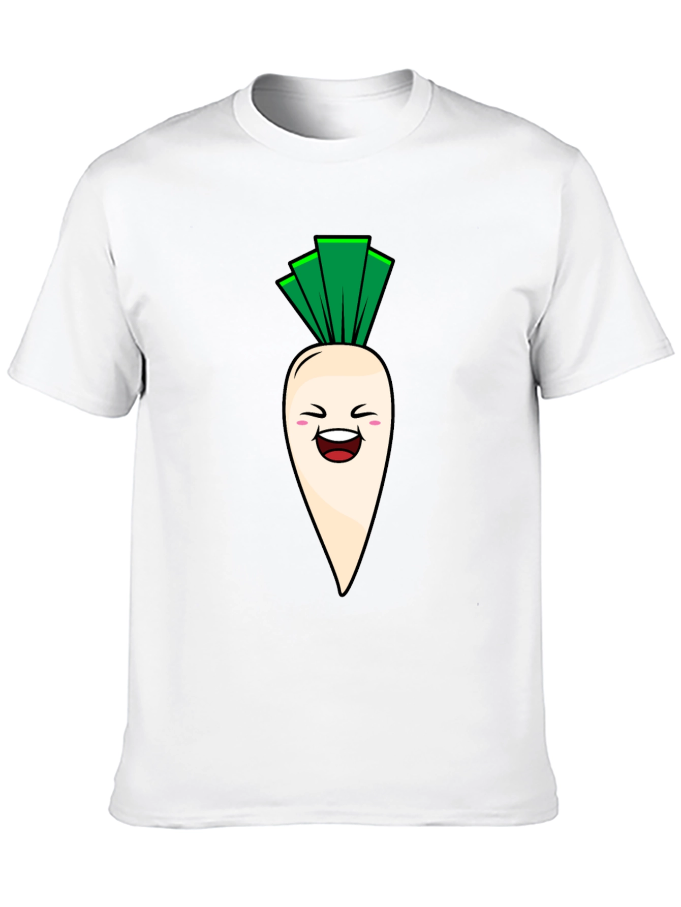 Black Funny Radish Graphic T-Shirt - Unisex view 10