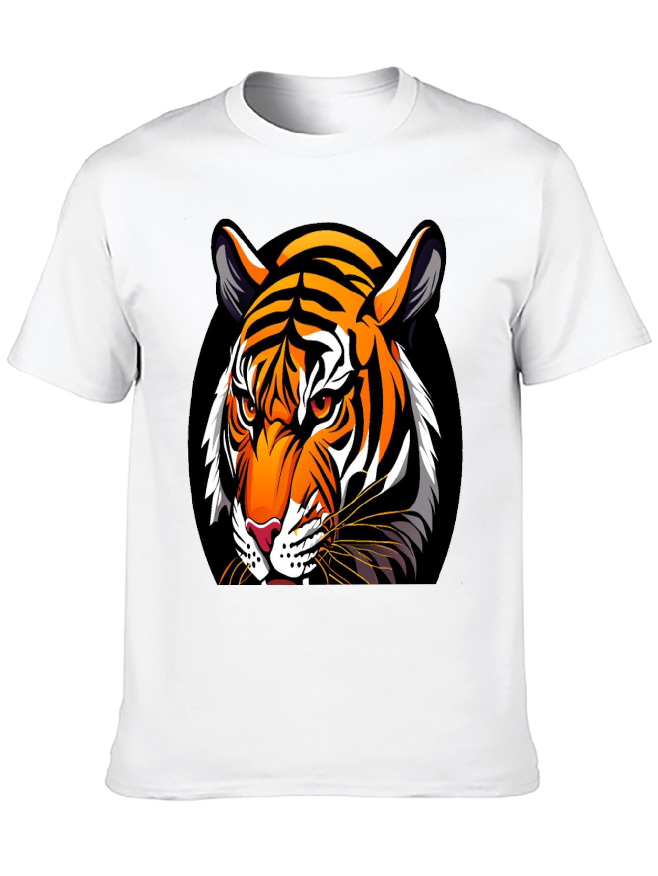 Black Bold Tiger Graphic Tee - Premium Black Cotton view 10