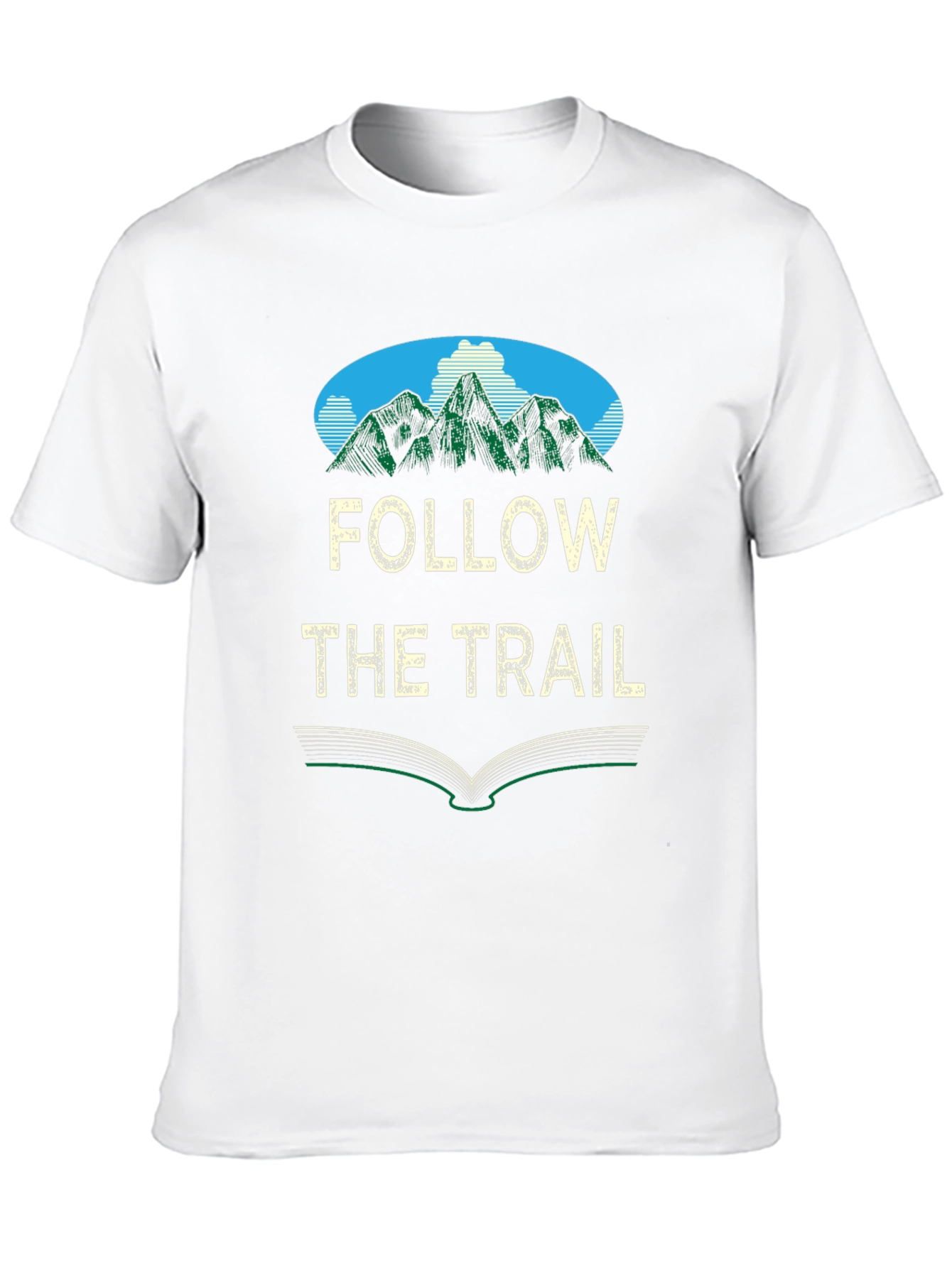 Black Follow the Trail Mountain Graphic T-Shirt view 10