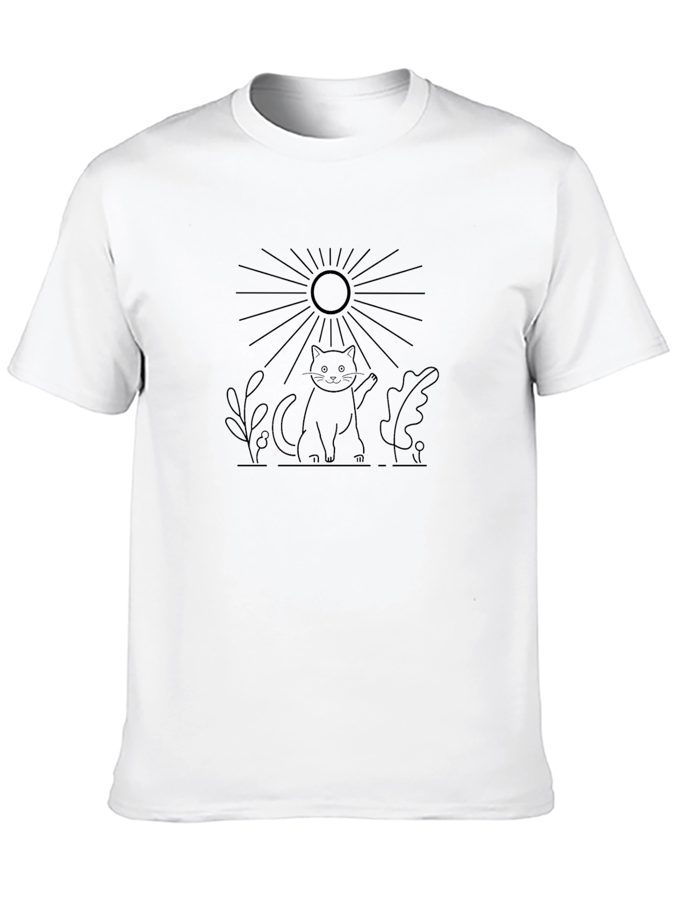 Black Sunbeam Cat Graphic T-Shirt view 10