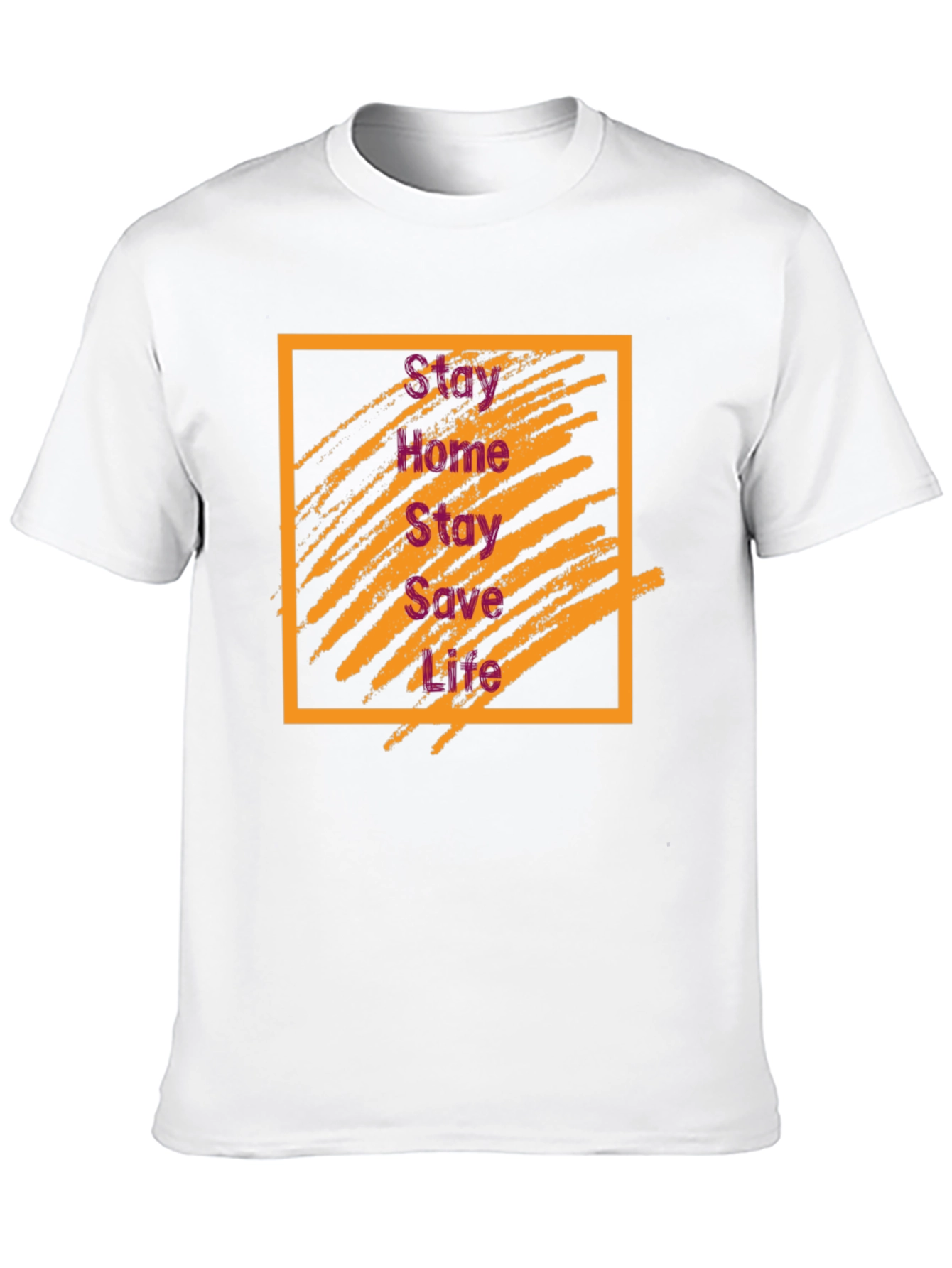 Black Stay Home Stay Safe Graphic Tee view 10