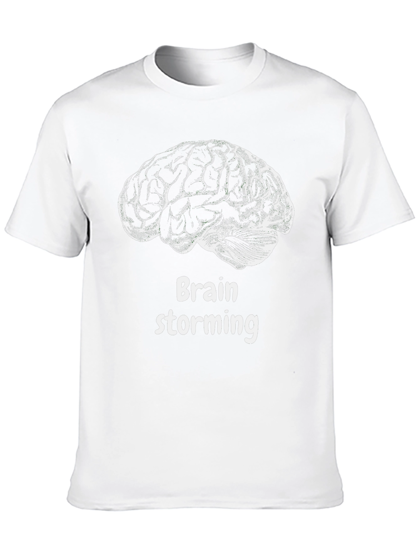 Black Brainstorming Graphic Tee - Black Cotton T-Shirt view 10