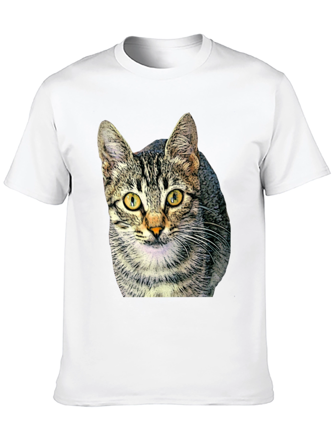 Black Cat Print Black T-Shirt view 10