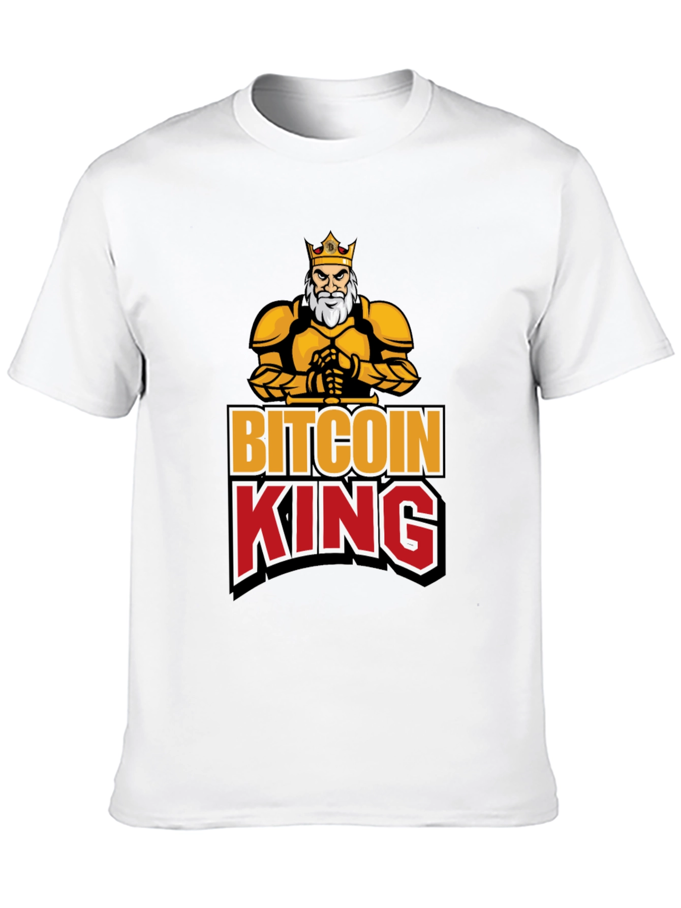 Black Bitcoin King Black Graphic T-Shirt view 10