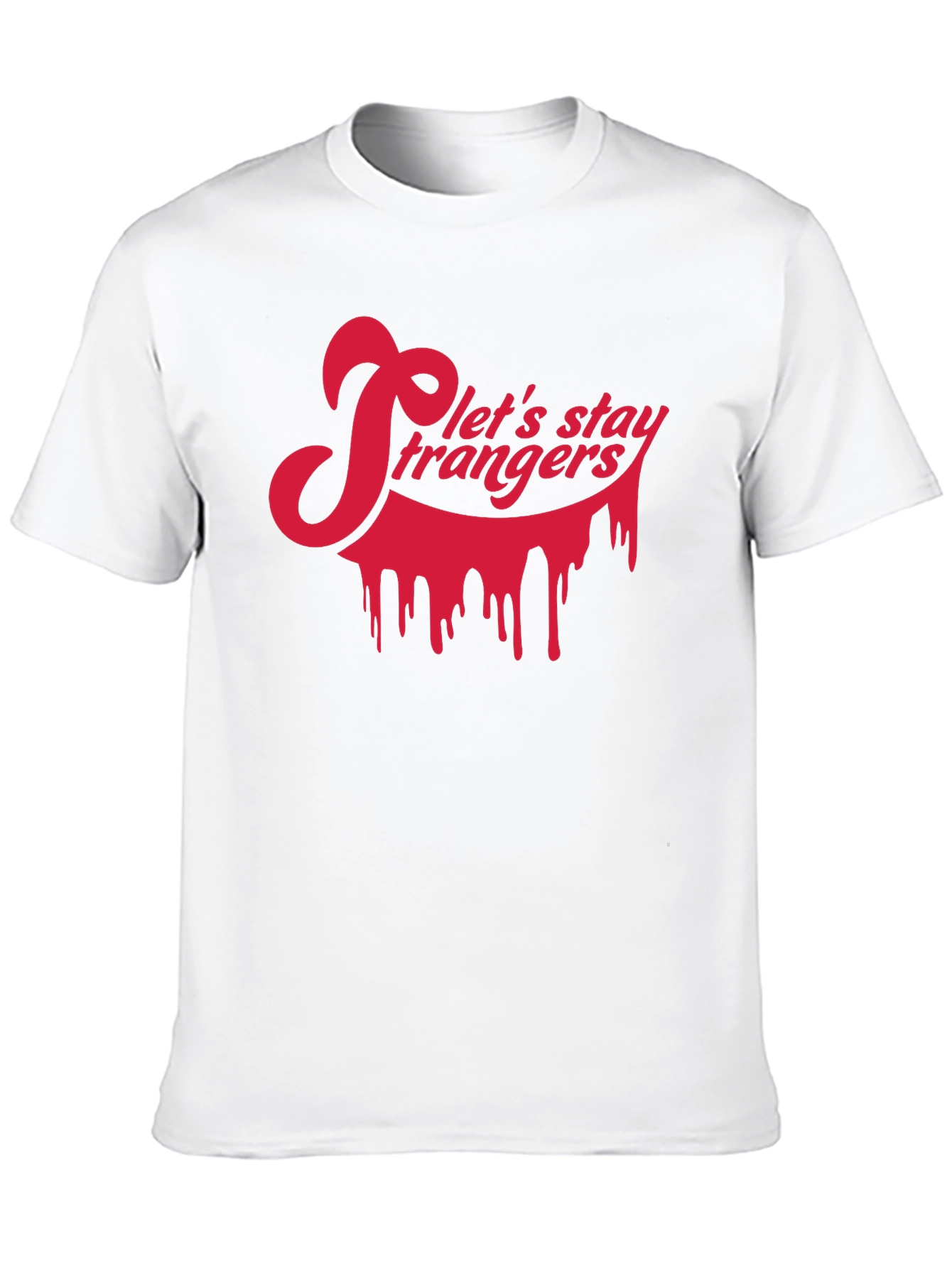 Black Let's Stay Strangers Black Graphic Tee view 10