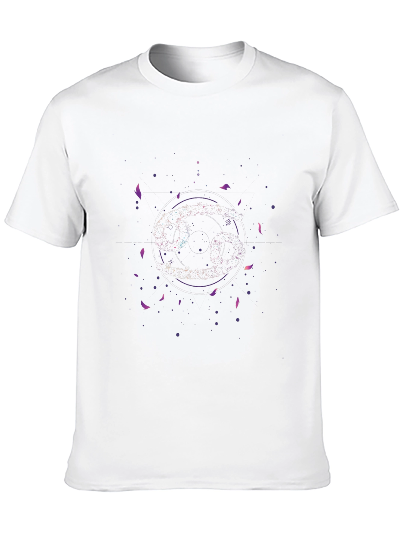 Cosmic Circle Graphic Black Tee - 10