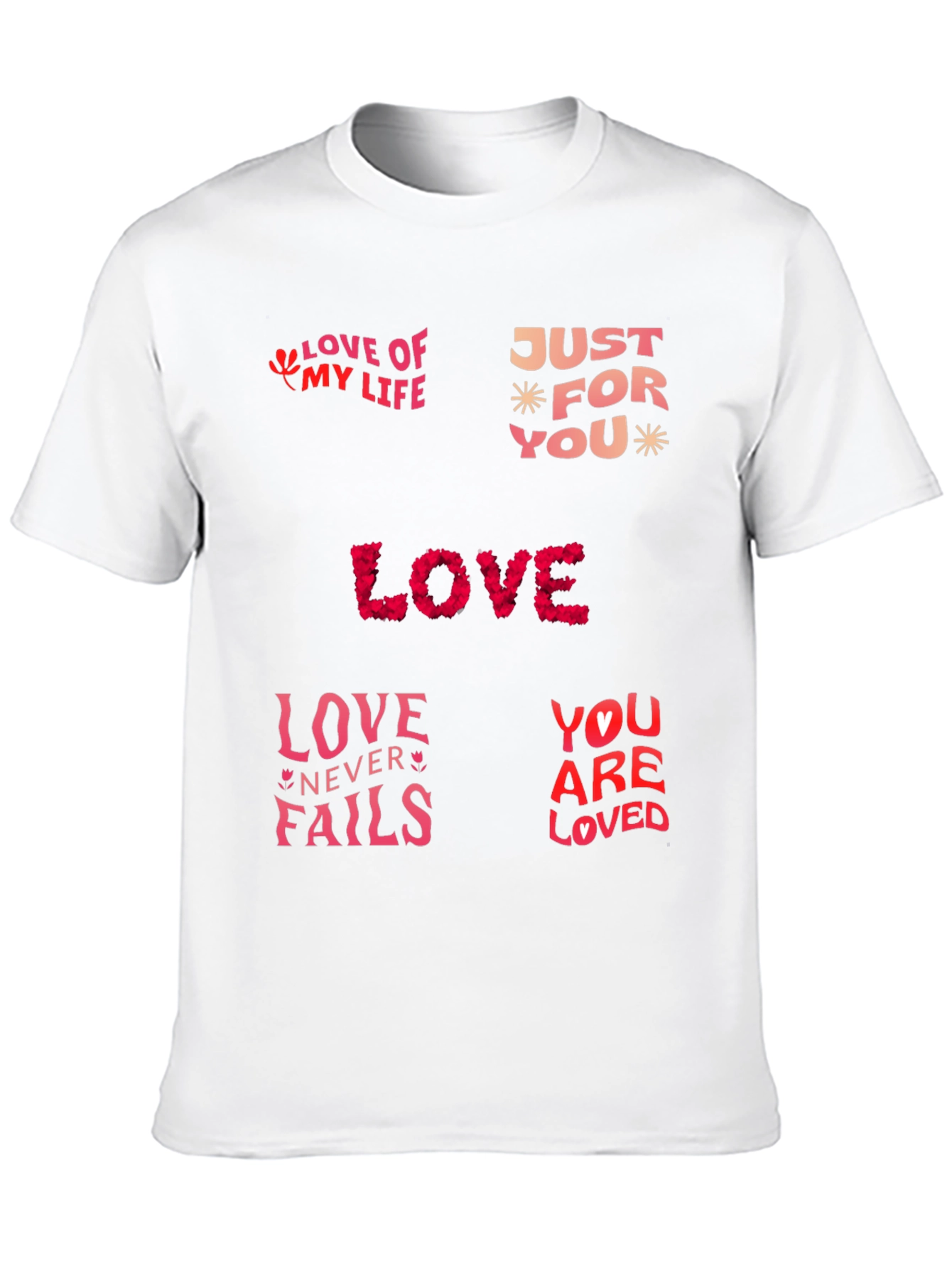 Black Love Themed Graphic Print T-Shirt view 10