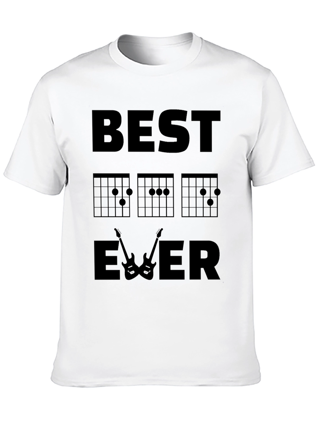 Black Best Guitar Chords Ever T-Shirt view 10
