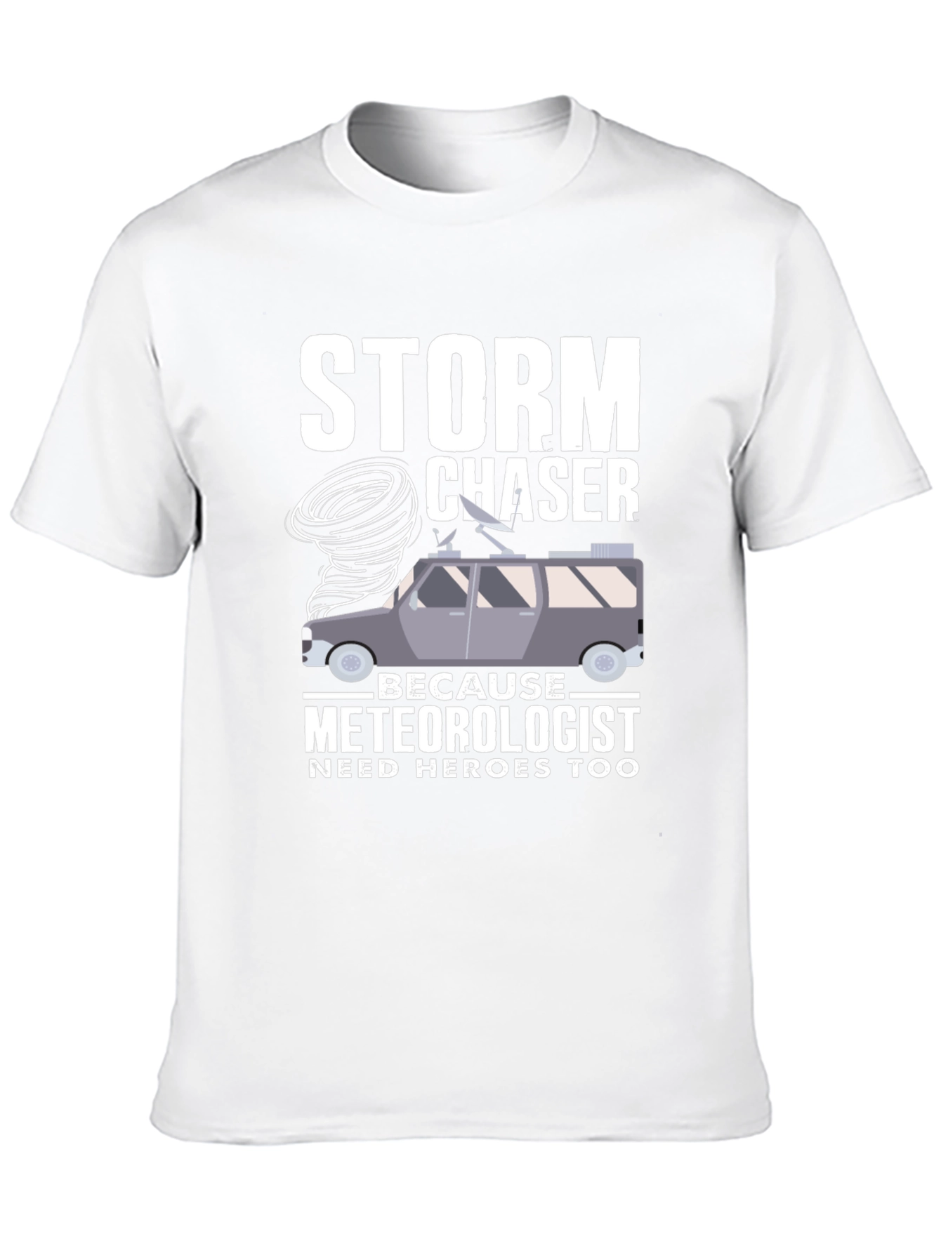 Black Storm Chaser T-Shirt: Meteorologist Hero Tee view 10